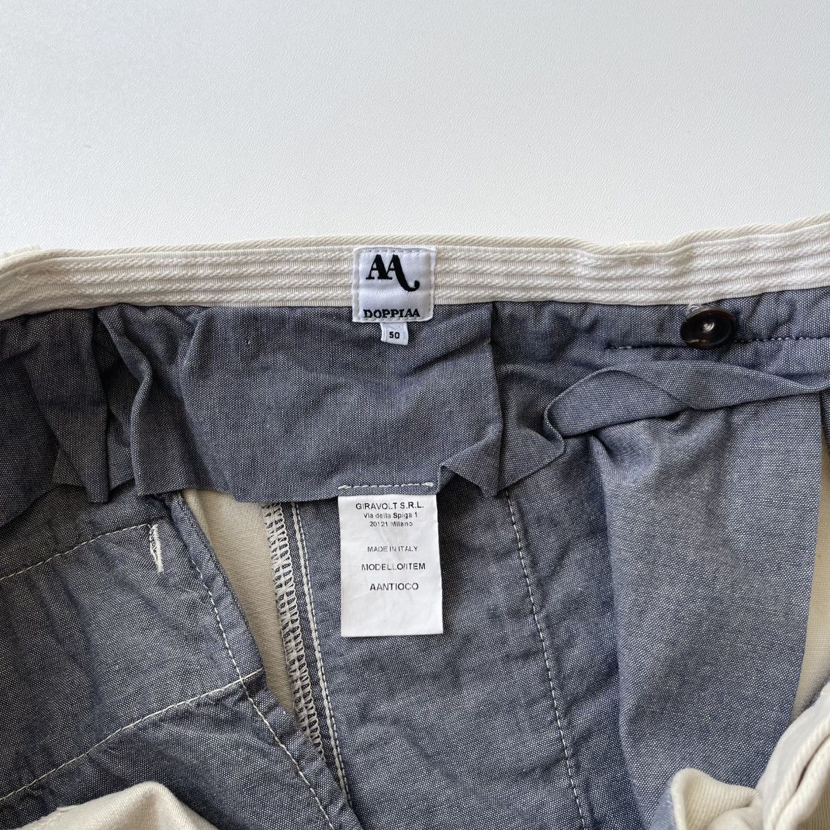 Doppiaa Doppiaa AA Aantioco Cotton Chino Pants White Luxury Basic Size US 34 / EU 50 - 9 Thumbnail