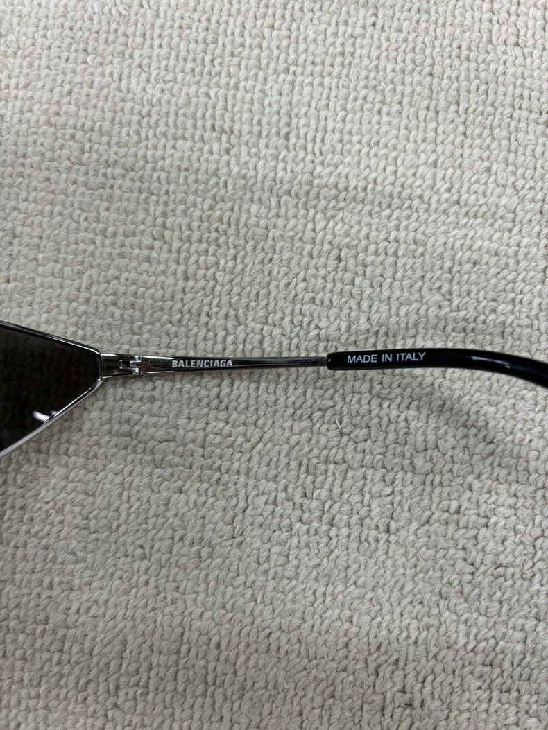 Balenciaga Balenciaga Black silver 23 fall/winter razor cat sunglasses Size ONE SIZE - 3 Thumbnail