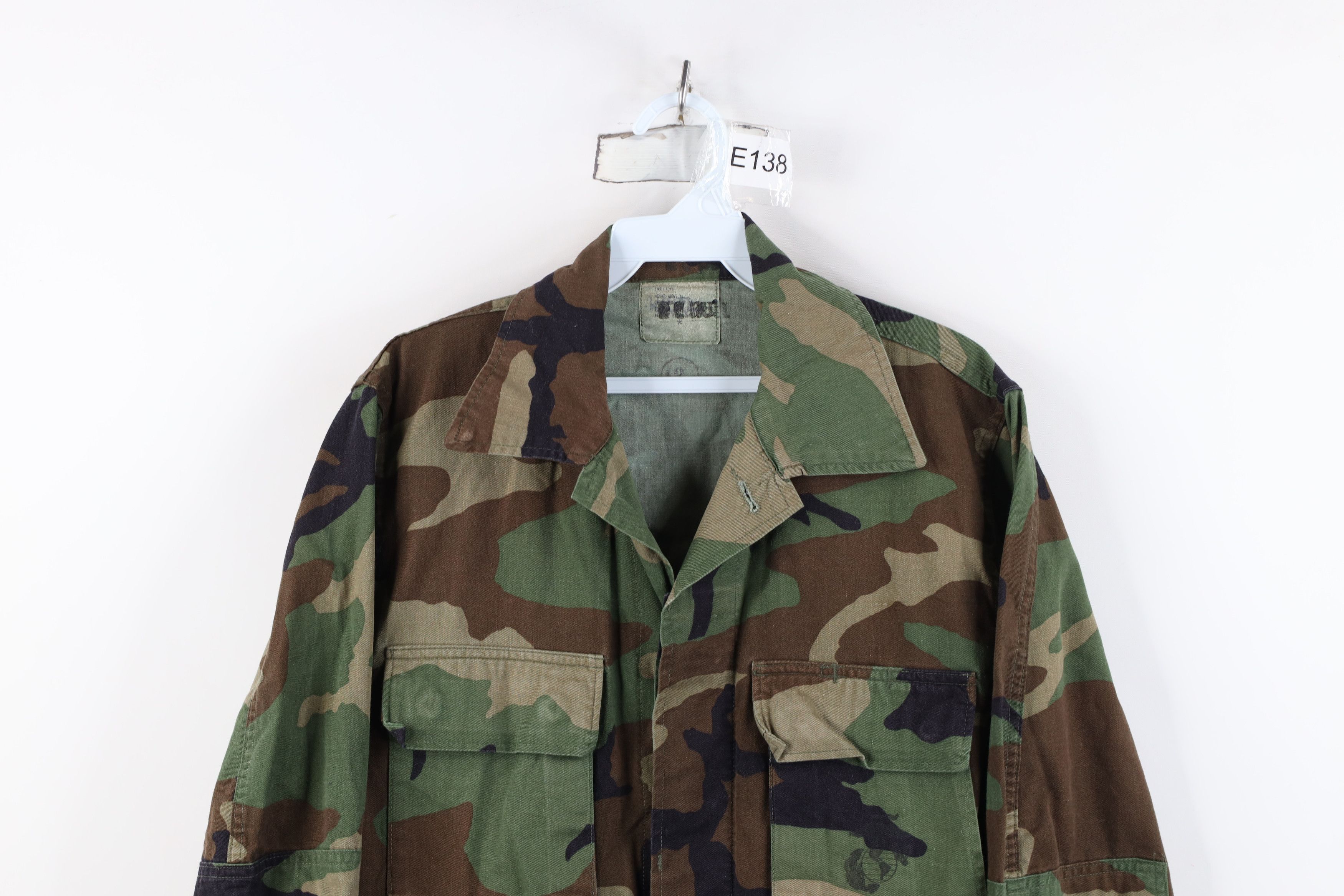 Vintage Vintage 80s USGI Stamp Woodland Camouflage Combat Jacket Size US S / EU 44-46 / 1 - 2 Thumbnail