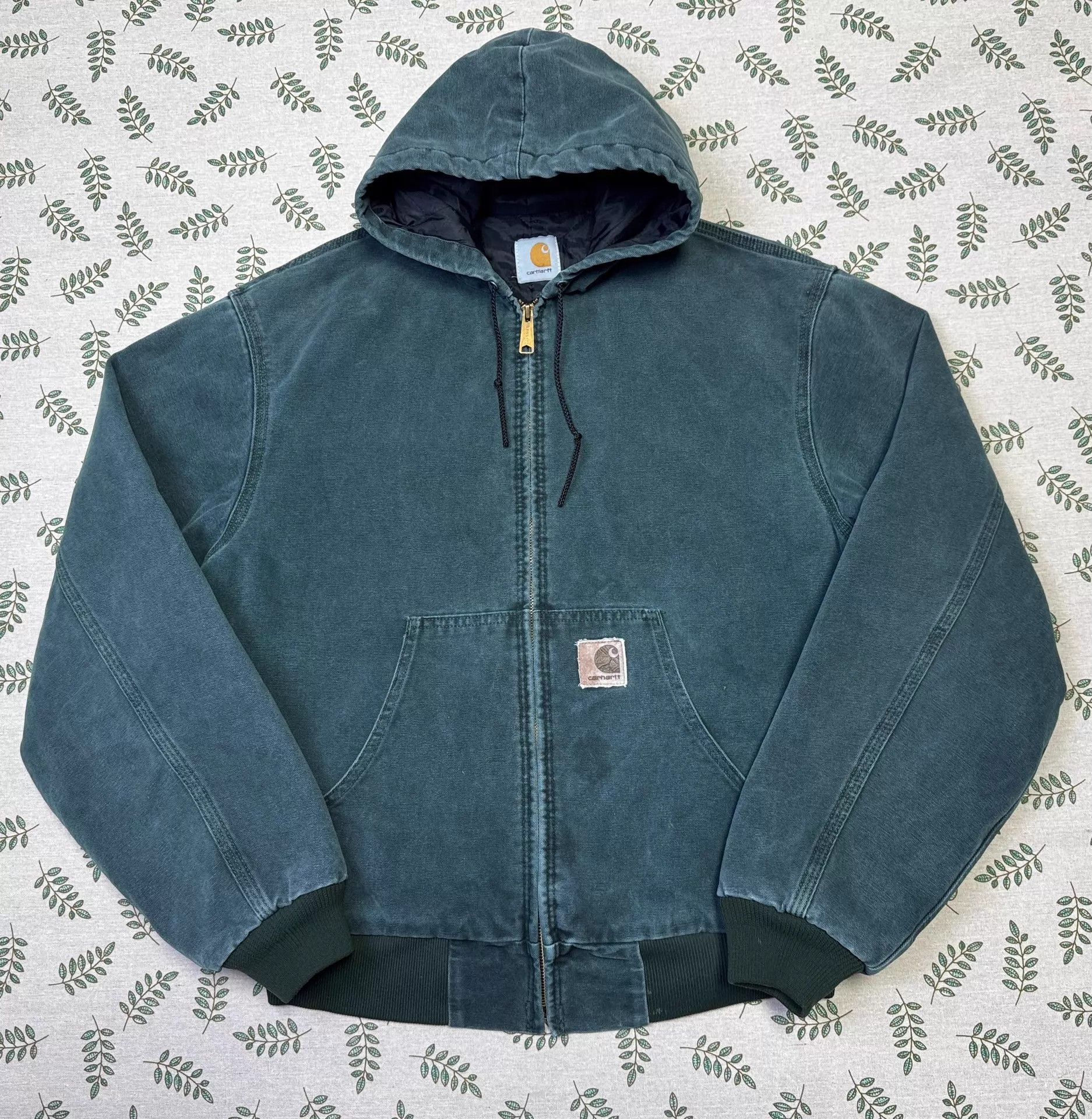 Carhartt Carhartt J06 HTG L Hunter Green Hooded Jacket Size US L / EU 52-54 / 3 - 2 Thumbnail