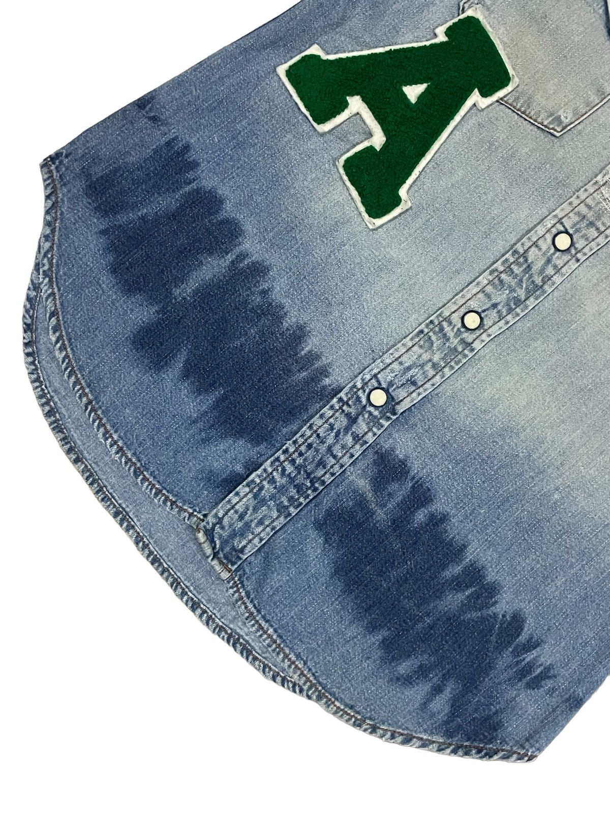 Blue Blue Japan BlueBlue Japan Crazy Indigo Wash Letterman Patch Denim Shirt Size US S / EU 44-46 / 1 - 7 Thumbnail