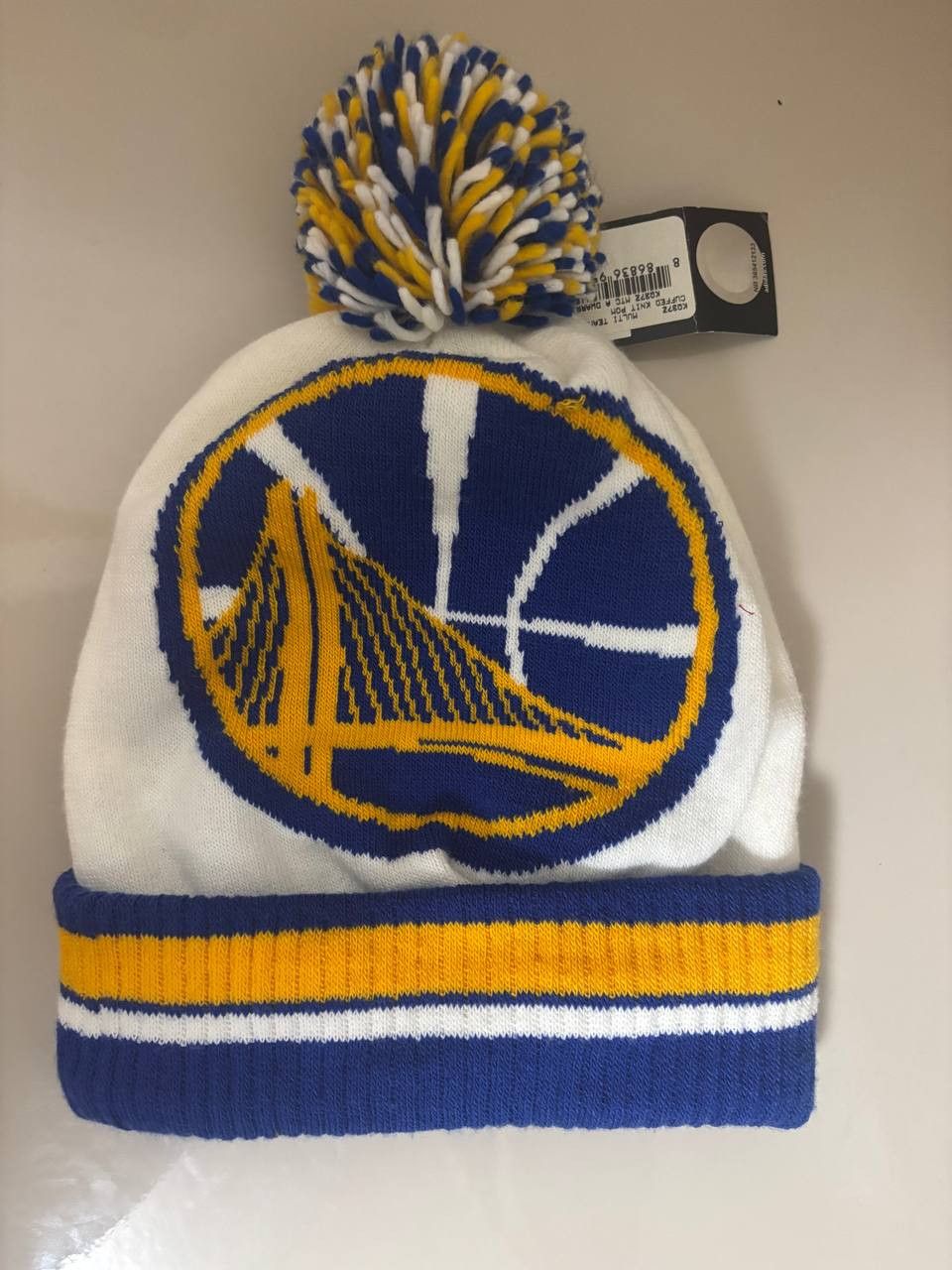 Adidas Vintage Adidas Golden State Warriors Pom Pom Beanie NWT Size ONE SIZE - 1 Thumbnail