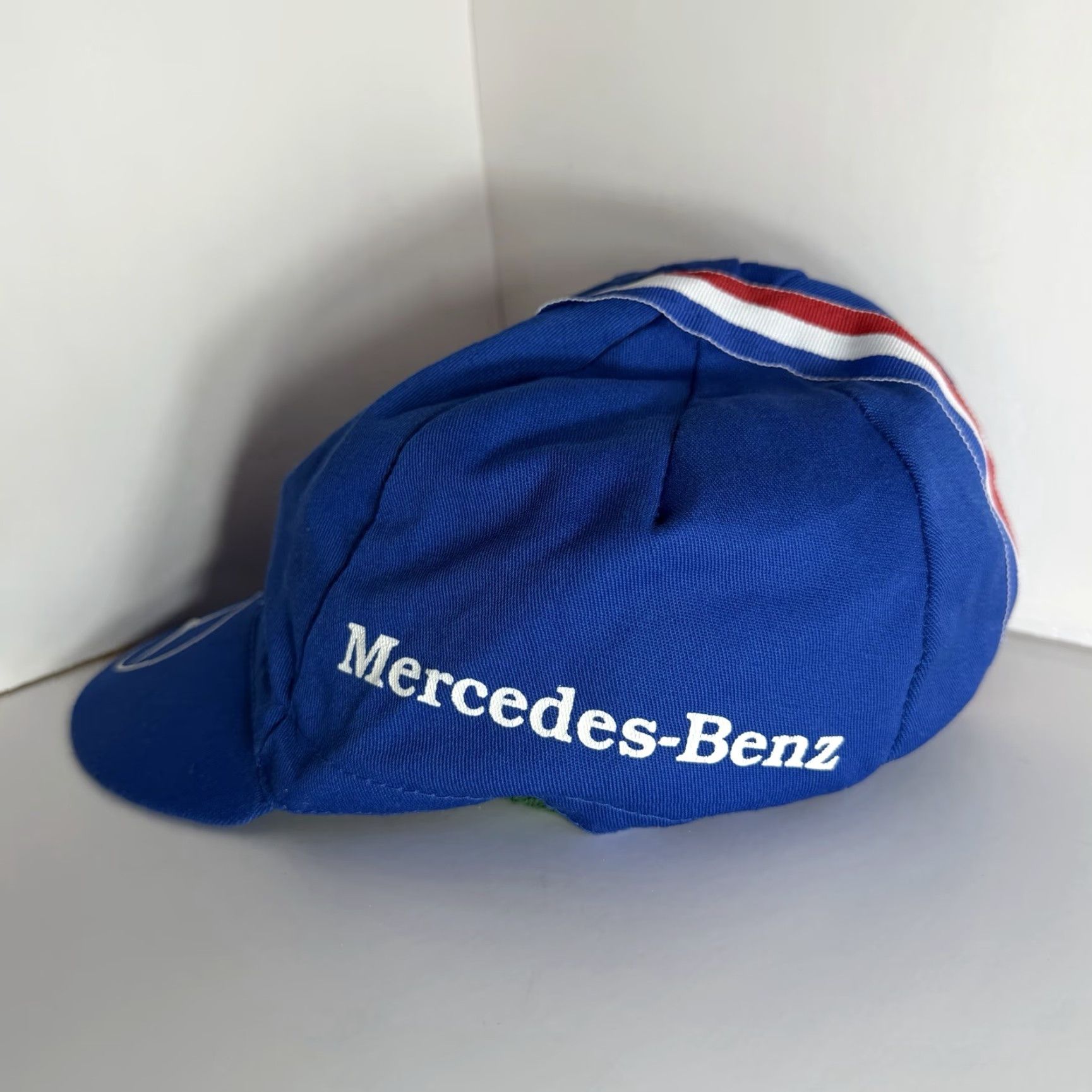 Kapital VINTAGE NY NY City Marathon Short Brim Hat Blue 1988 Mercedes-Benz USA Made Cap It All Men Baseball Cap One Size Cotton Canvas Lightweight Size US 35 - 5 Thumbnail