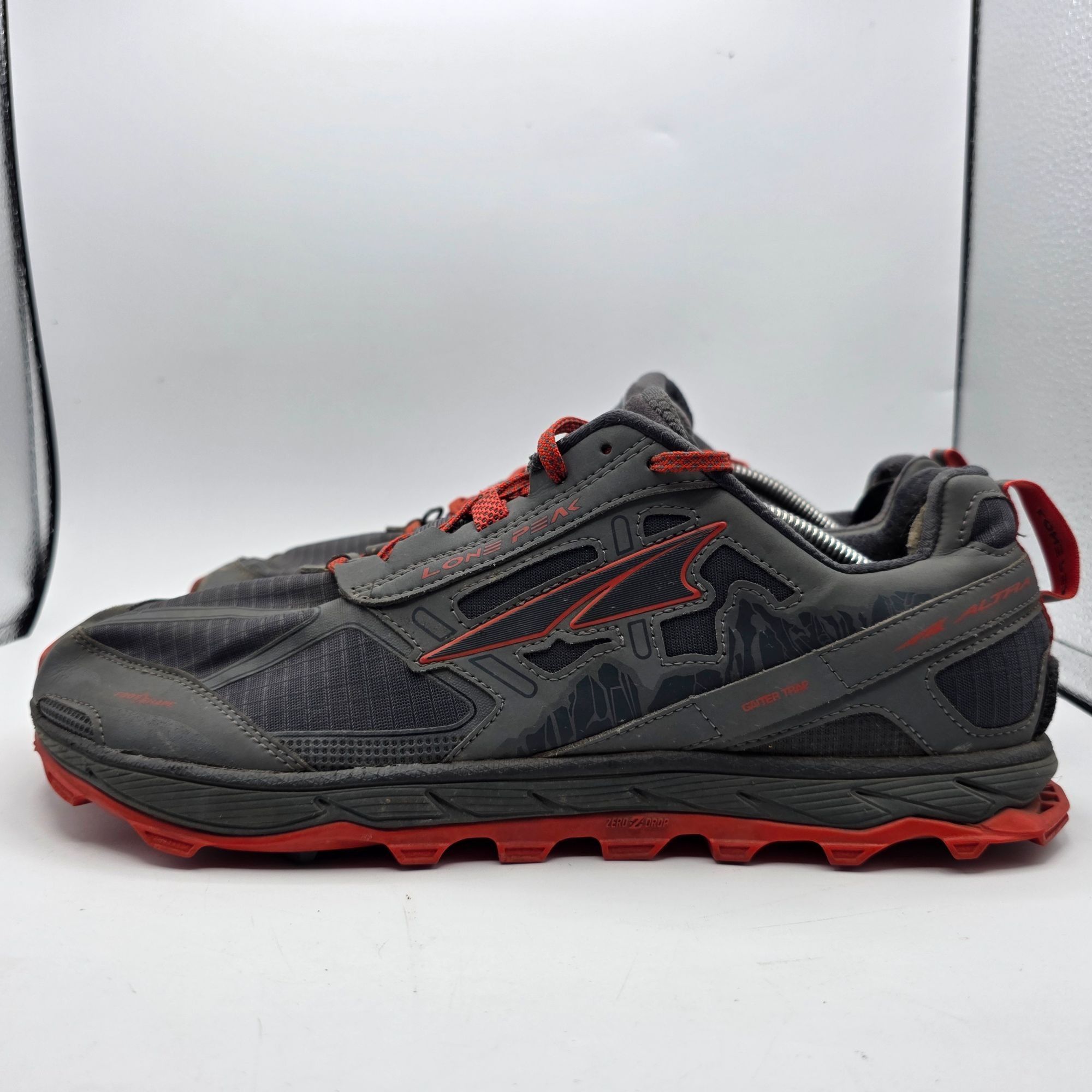 Altra Altra Lone Peak 4 Mens Size 13 Black Red Trail Running Shoes Size US 13 / EU 46 - 13 Thumbnail