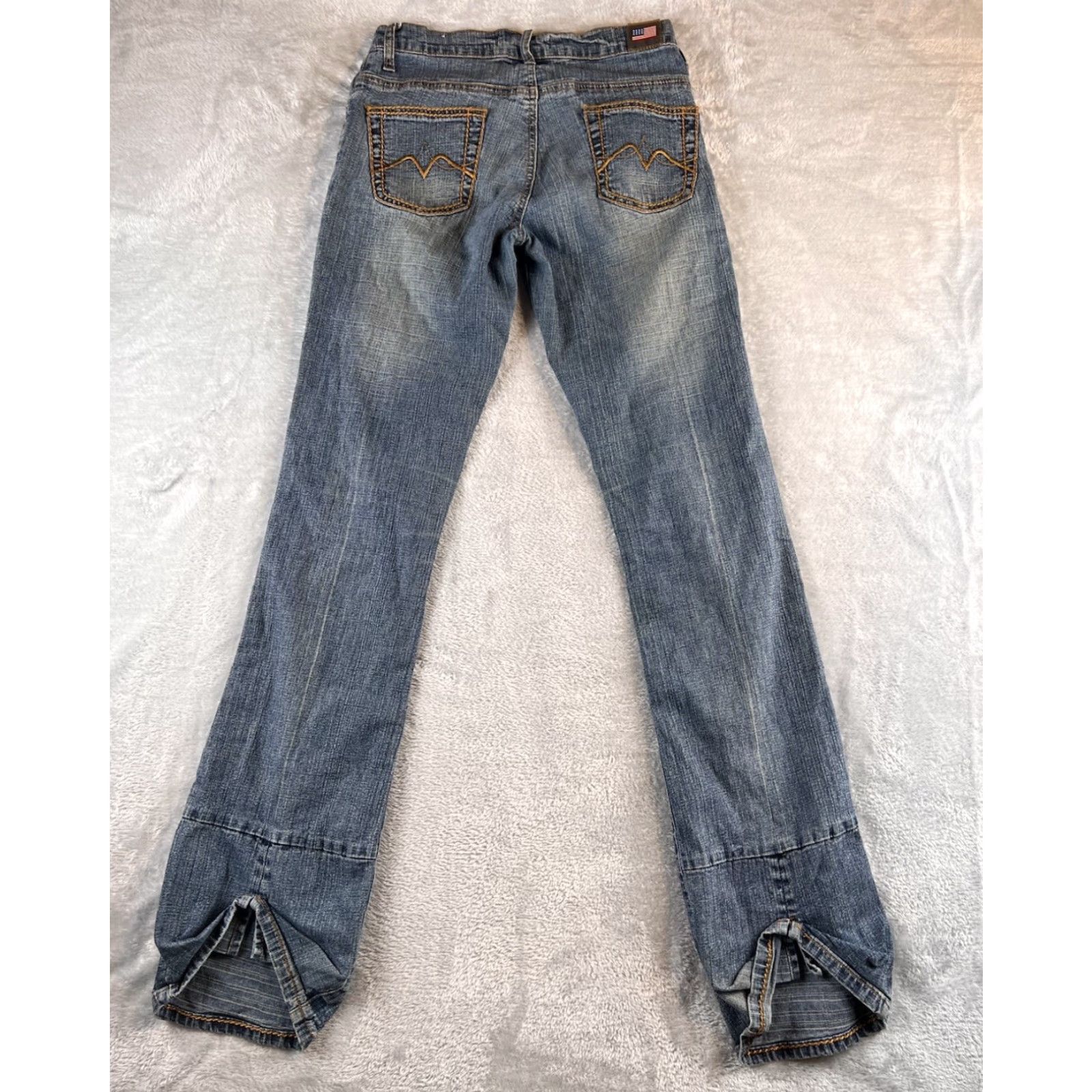 Vintage VINTAGE Apollo Jeans Womens Jeans 27x34.5 Blue Y2K American 90s Buckle Seth 5-Pocket Design Womens Size 28" / US 6 / IT 42 - 2 Thumbnail
