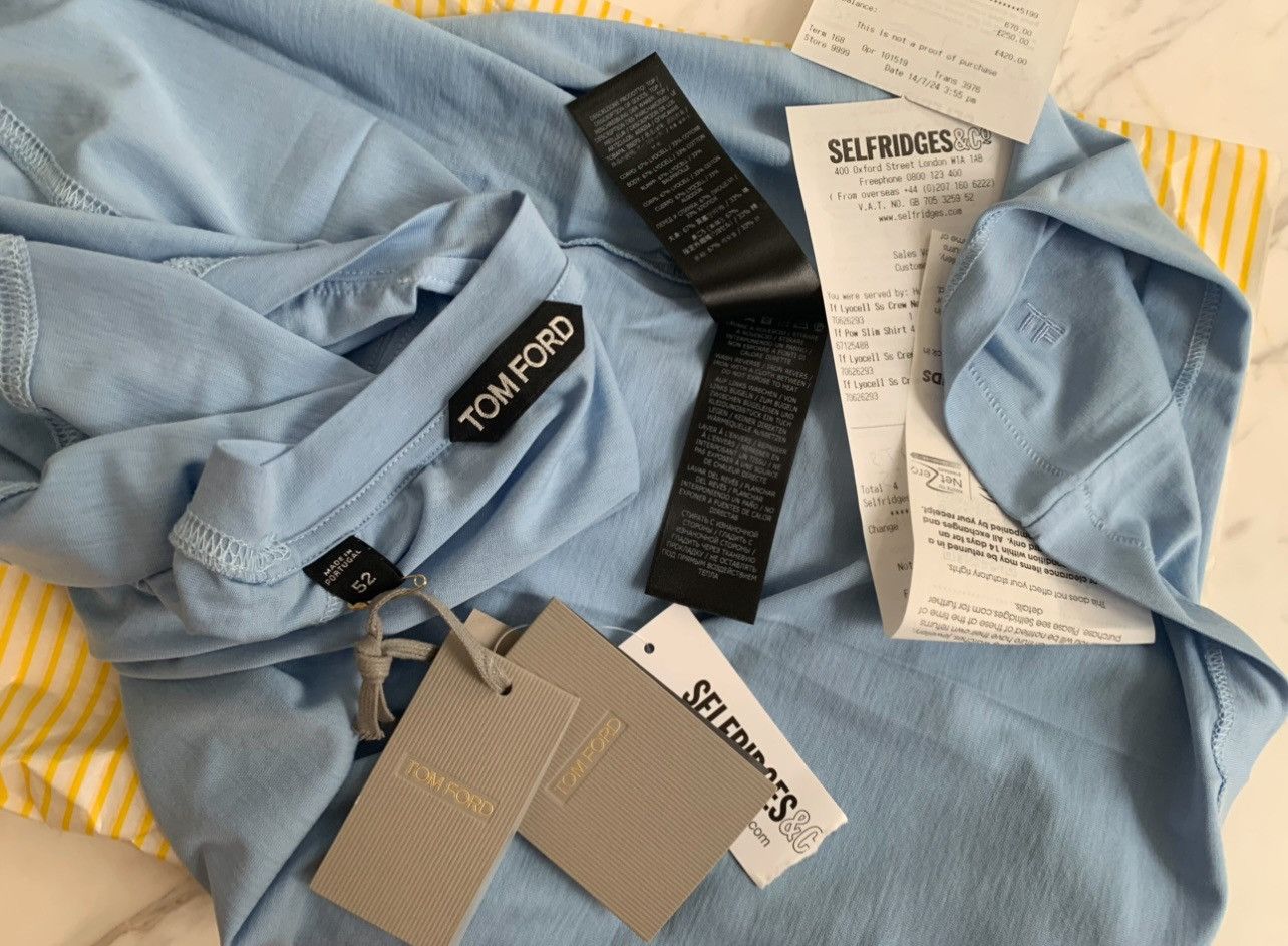 Tom Ford Tom Ford Cotton blend crewneck t-shirt Size US M / EU 48-50 / 2 - 19 Thumbnail