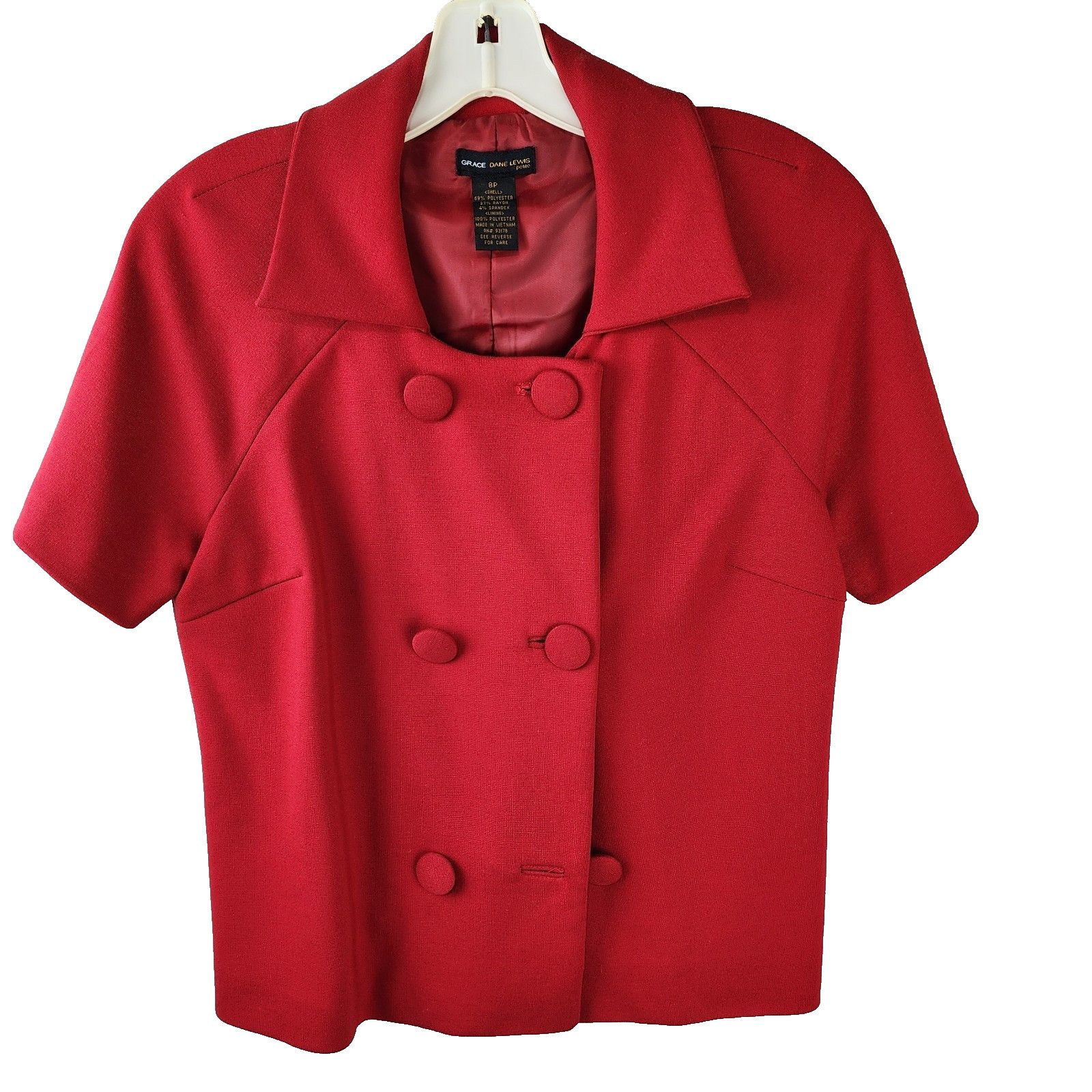 Other Grace Dane Lewis Short-Sleeve Double-Breasted Coat w/Belt Size M / US 6-8 / IT 42-44 - 2 Thumbnail