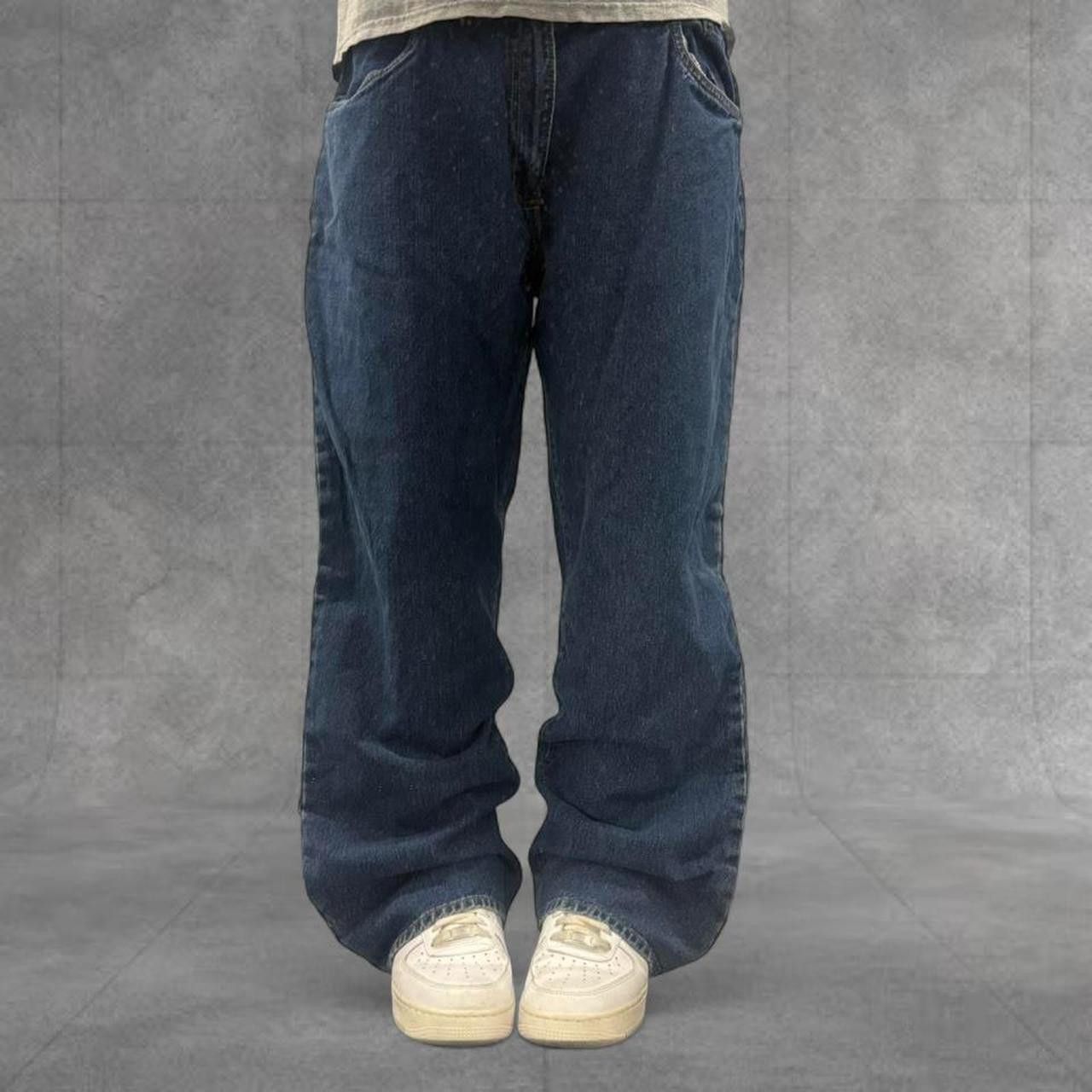 Vintage Crazy Vintage Y2K/2000s Super Baggy Workwear Style Medium Wash Denim Jeans! Size US 40 / EU 56 - 1 Thumbnail