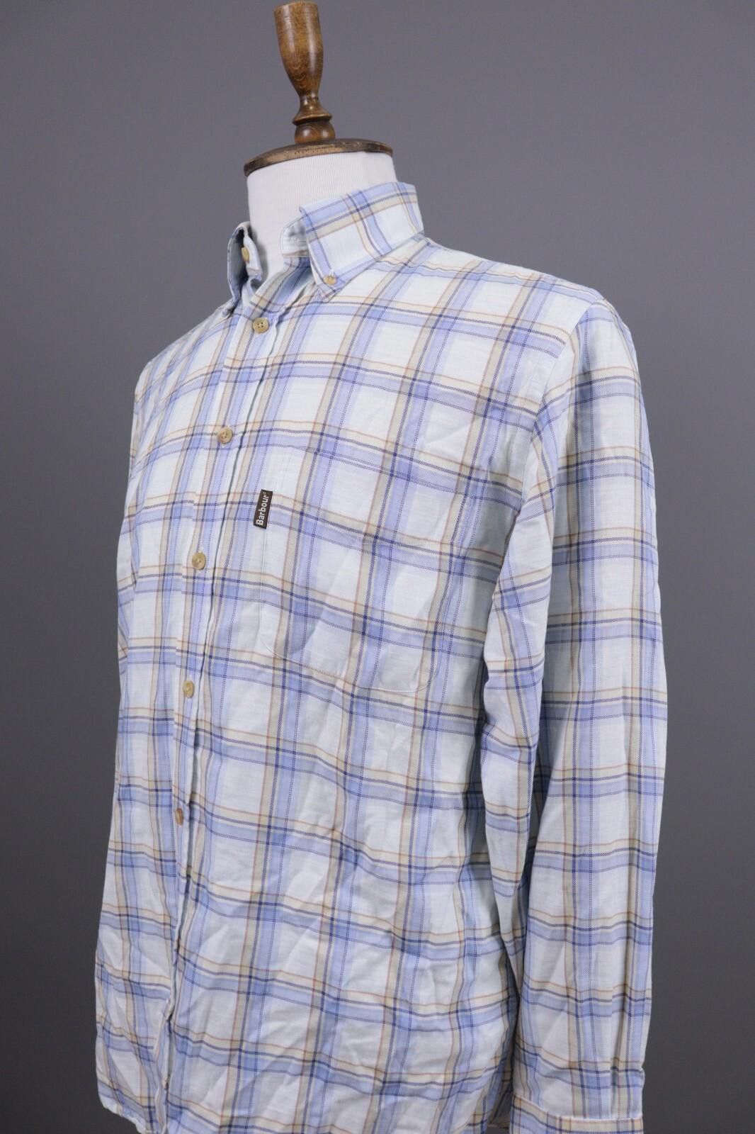 Barbour Barbour Regular Fit White Check Plaid Shirt Size M Size US M / EU 48-50 / 2 - 7 Thumbnail