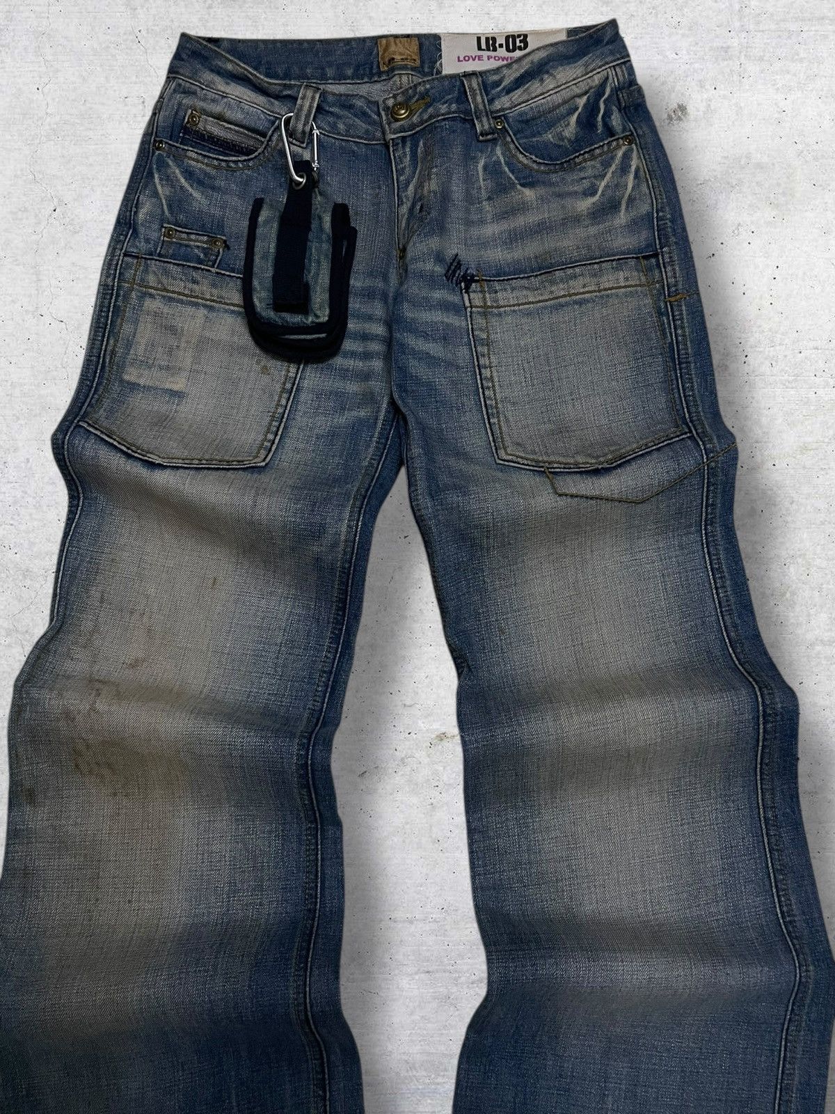 GOA VINTAGE LB-03 JAPAN DESIGNER POWER SOUL BAGGY MUDWASH DENIM Size US 28 / EU 44 - 8 Thumbnail