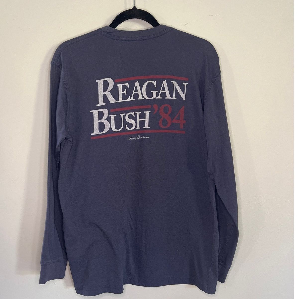 Other VINTAGE ROWDY GENTLEMEN REAGAN BUSH 84 LONG SLEEVE NAVY TEE Size US L / EU 52-54 / 3 - 2 Thumbnail