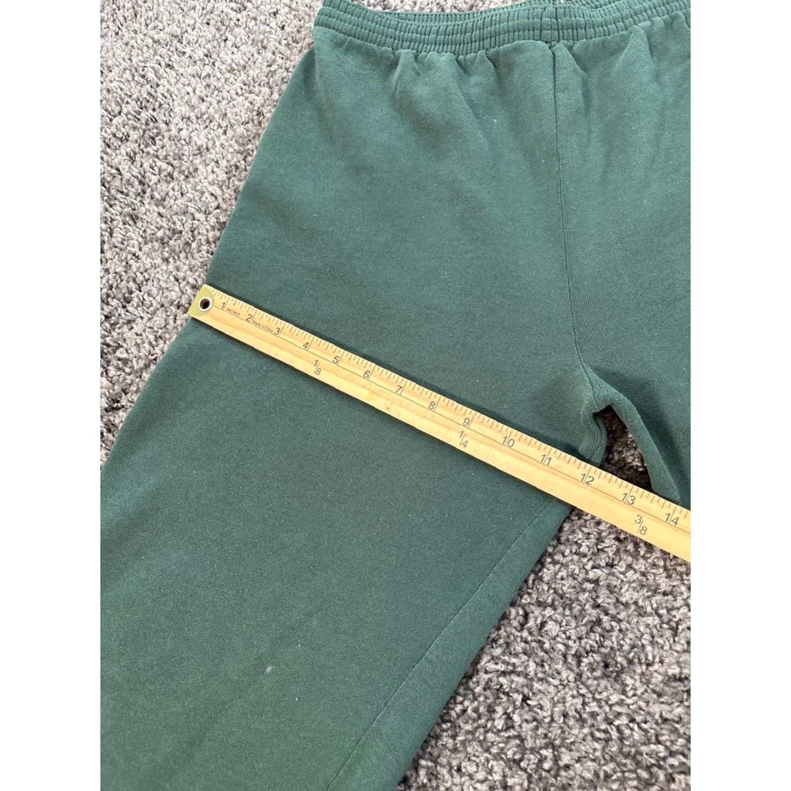 Tultex VINTAGE Tultex Sweatpants Mens M Green Baggy 50/50 Wide Grunge 90s Pants Mens Size US 31 - 4 Thumbnail