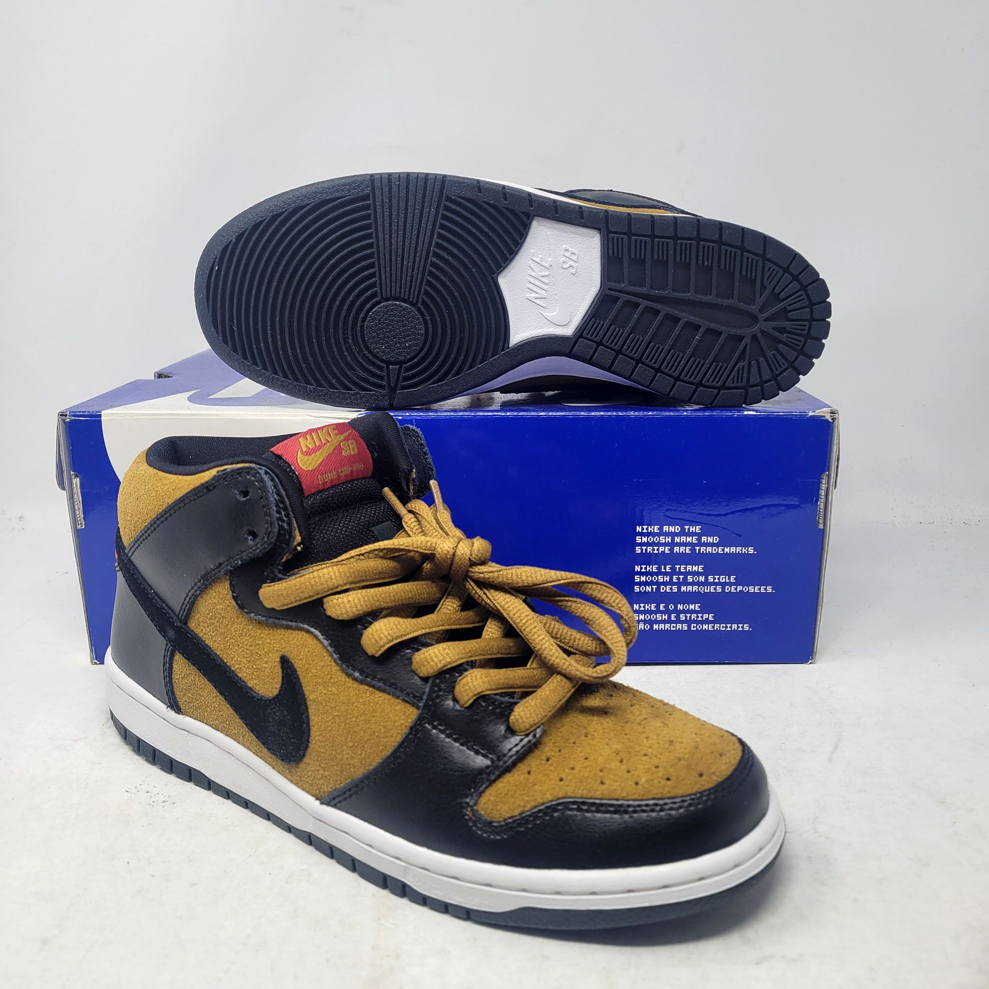 image of Nike Sb Dunk Mid Pro Golden Hops 314383-706 Us 8 Black Red Shoes in Golden Hops/Black/Varsity Red