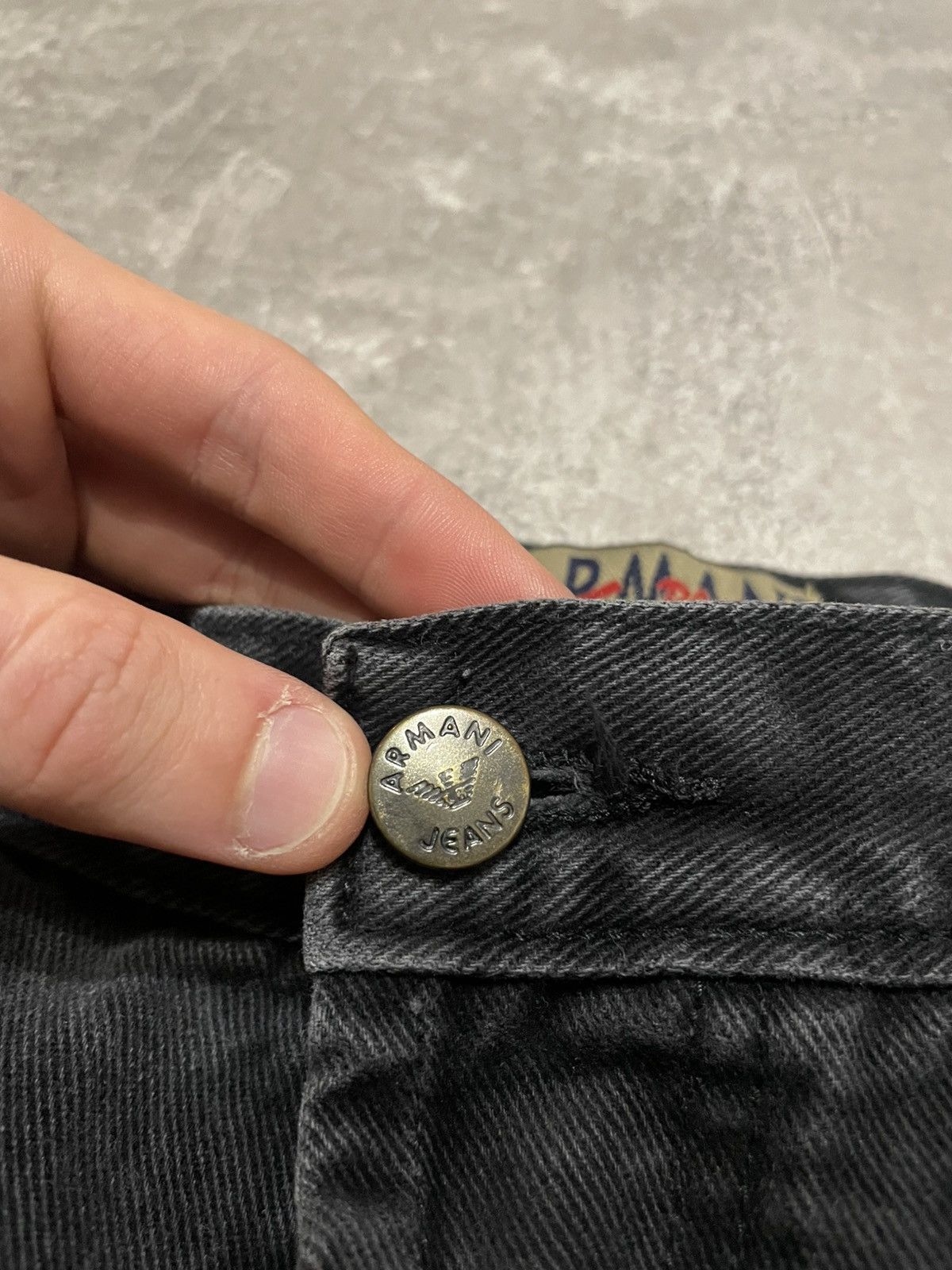 Armani Vintage Armani Jeans Black Regular Fit Denim Size 34 Size US 34 / EU 50 - 8 Thumbnail