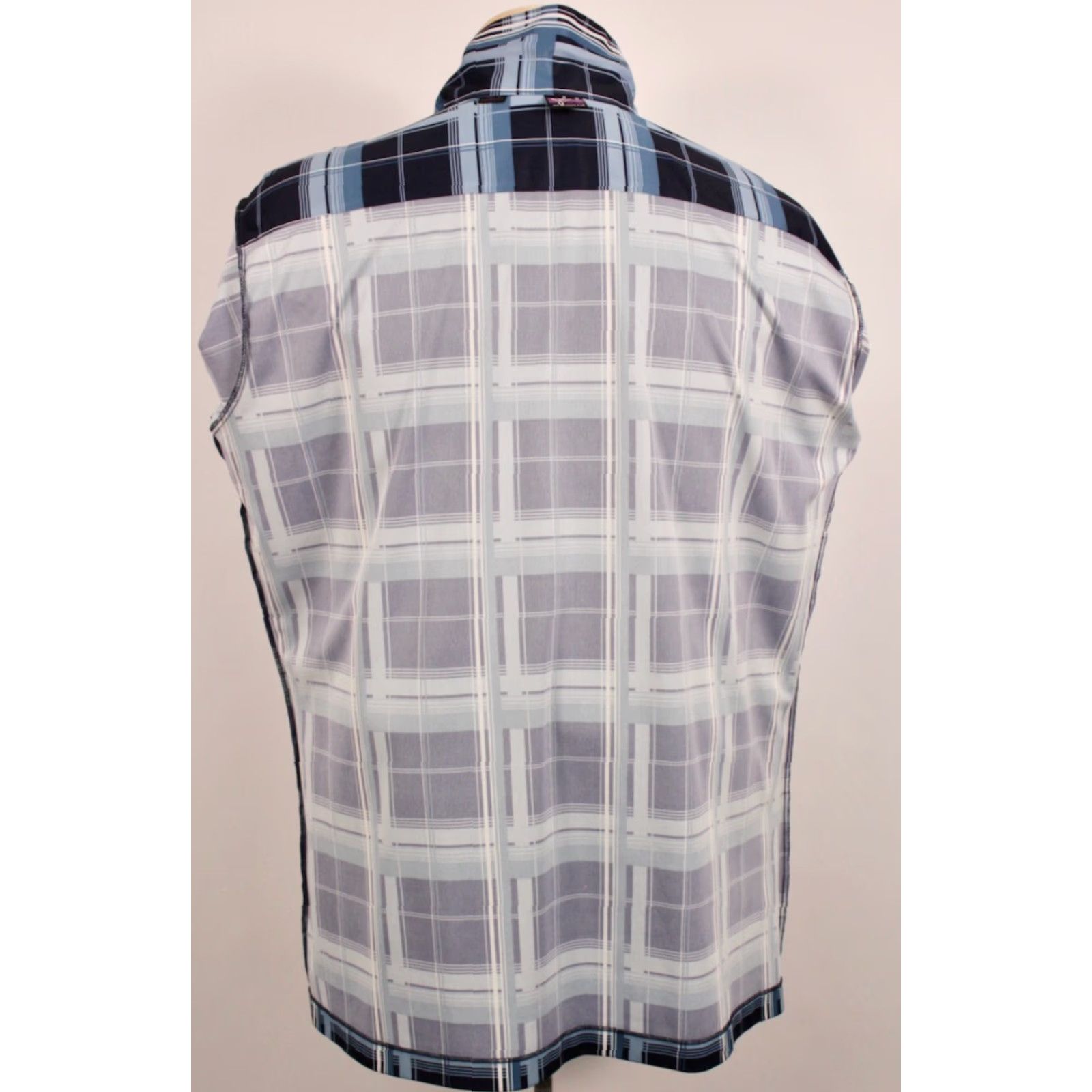 Vintage VINTAGE Men’s VTG 70s Blue Plaid Polyester Shirt XL Disco Size US XL / EU 56 / 4 - 3 Thumbnail