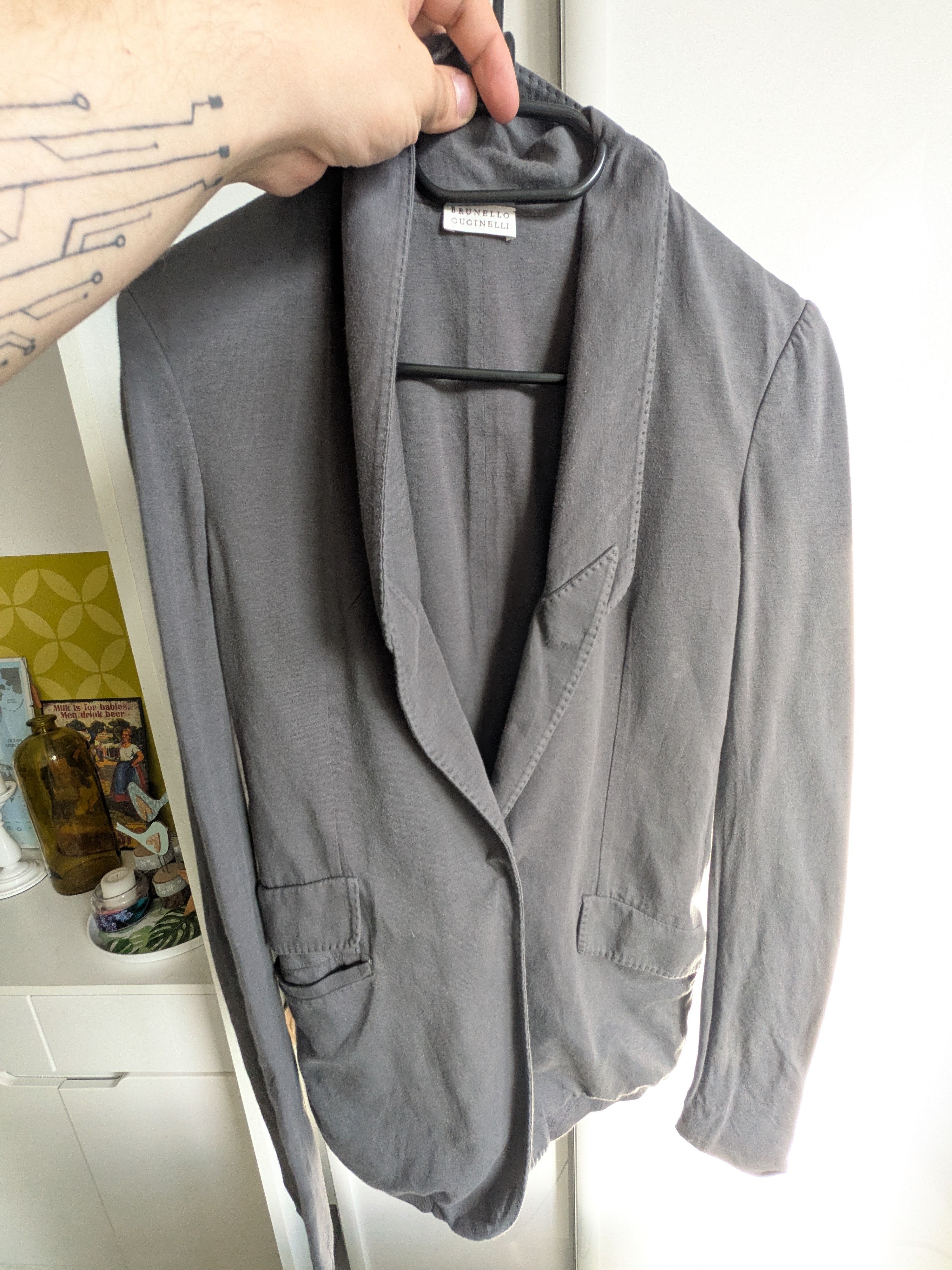 Brunello Cucinelli Brunello Cucinelli Luxury Cotton Lycra Blazer Jacket Size S / US 4 / IT 40 - 2 Thumbnail