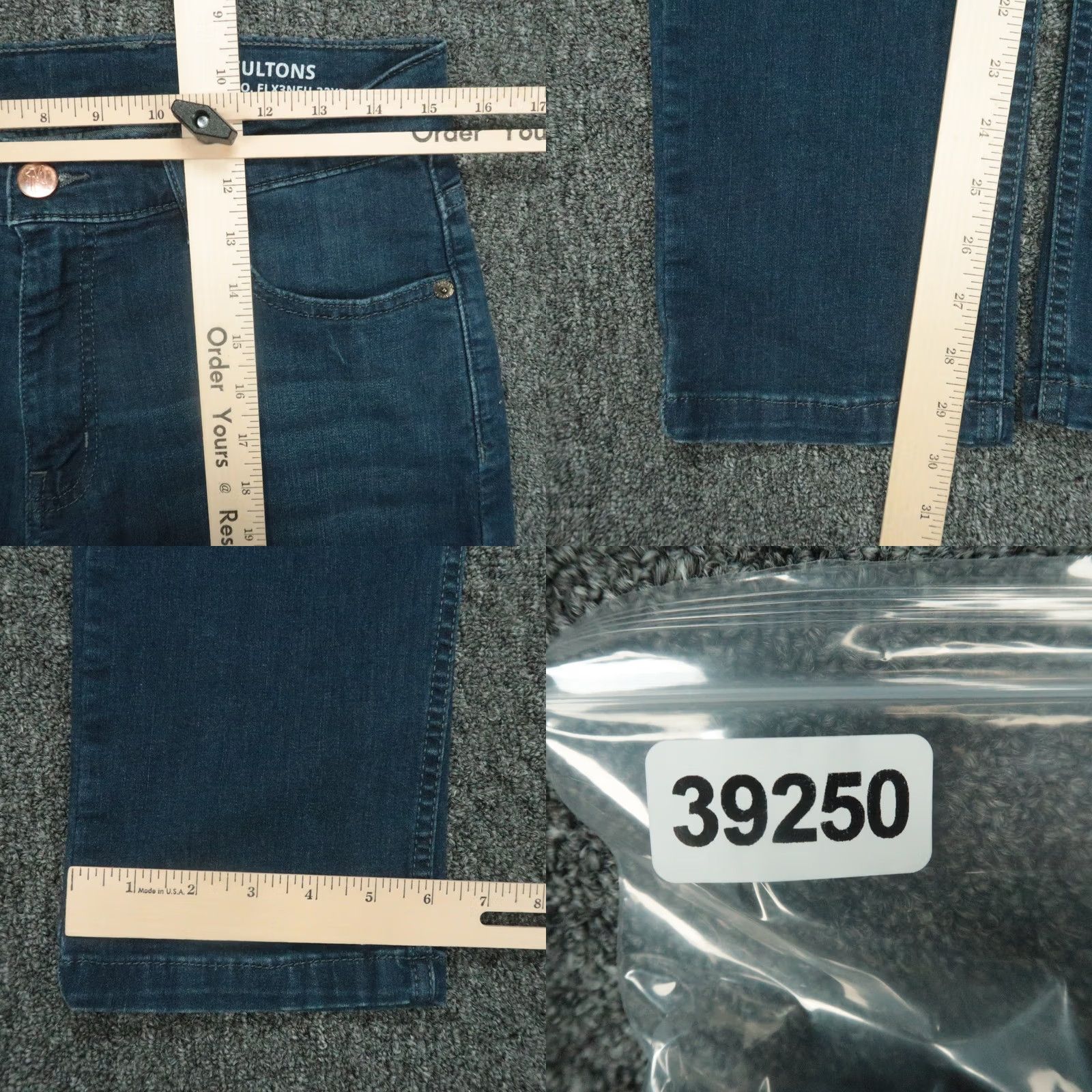 Vintage Mugsy Jeans Mens 32x30 Blue Fultons 5 Pocket Stretch Denim Shirt T Shirt? Size US 32 / EU 48 - 8 Thumbnail