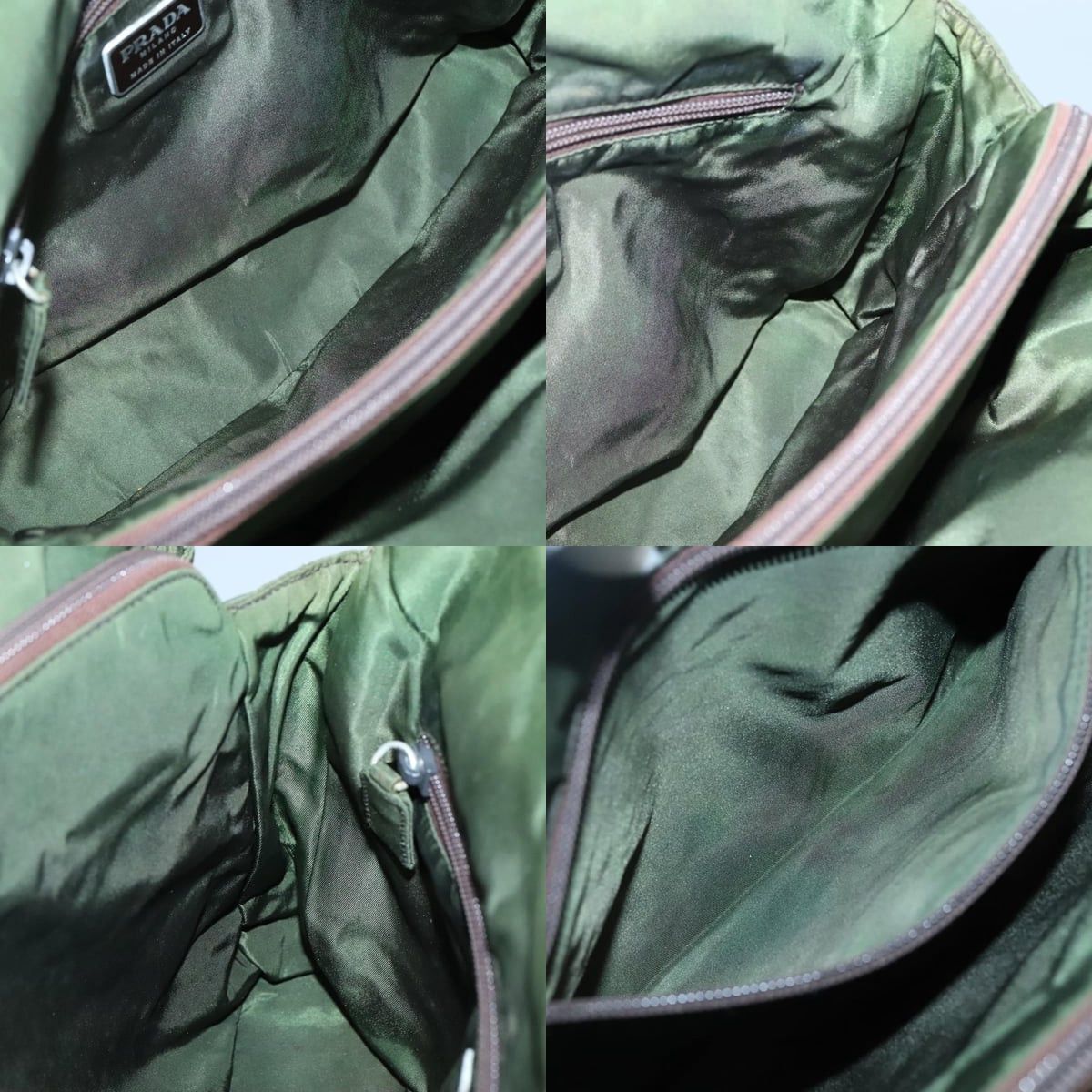 Prada PRADA Tote Bag Nylon Khaki Silver Size ONE SIZE - 12 Thumbnail