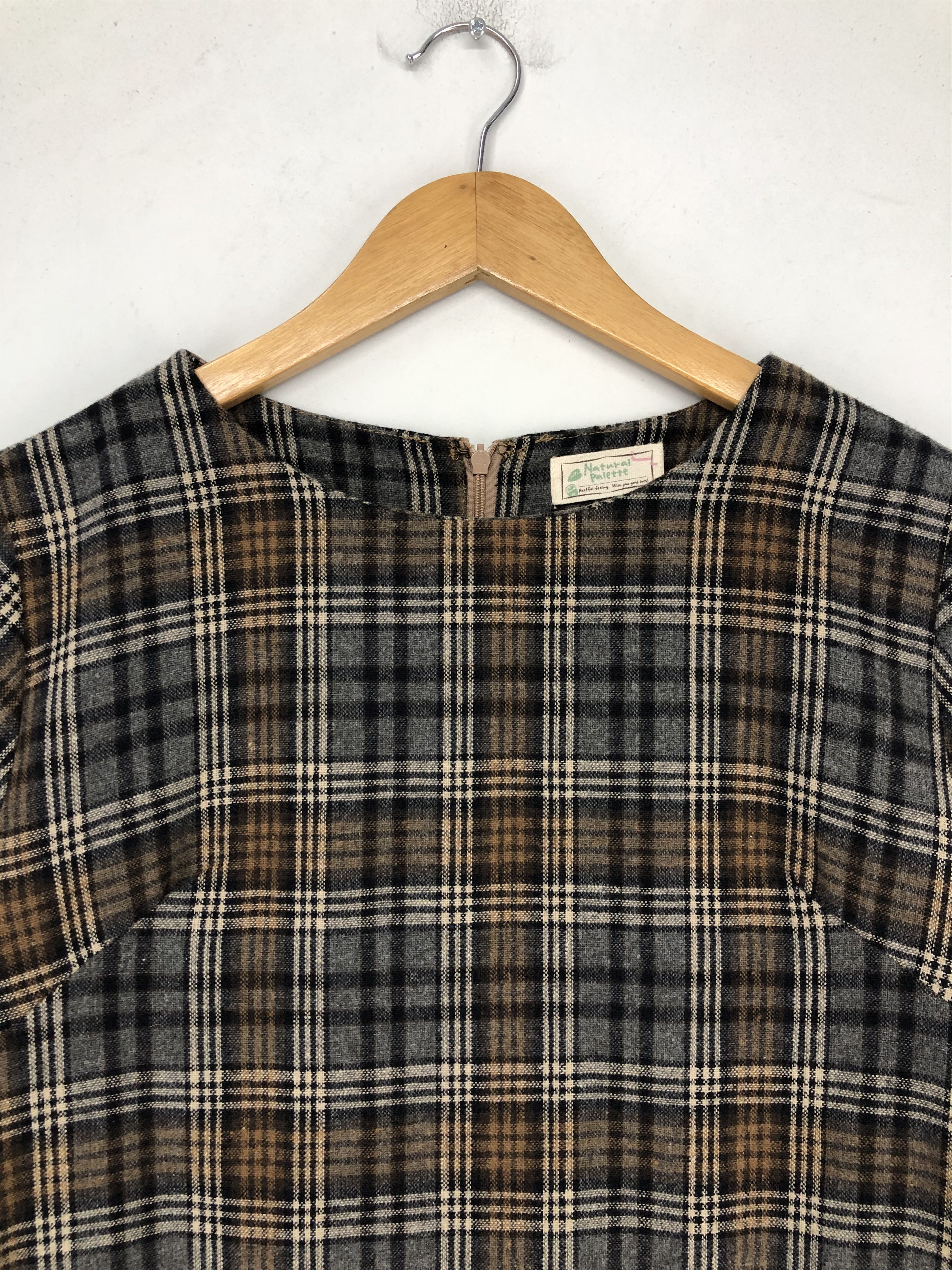 Harris Tweed Harris Tweed x Shimamura Check Pattern Wool Tunic Dress Size L / US 10 / IT 46 - 3 Thumbnail