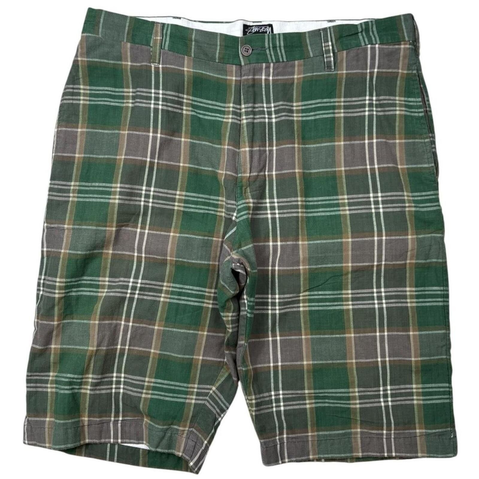 Stussy 00’s Stussy Plaid Shorts (34”) Size US 34 / EU 50 - 1 Thumbnail