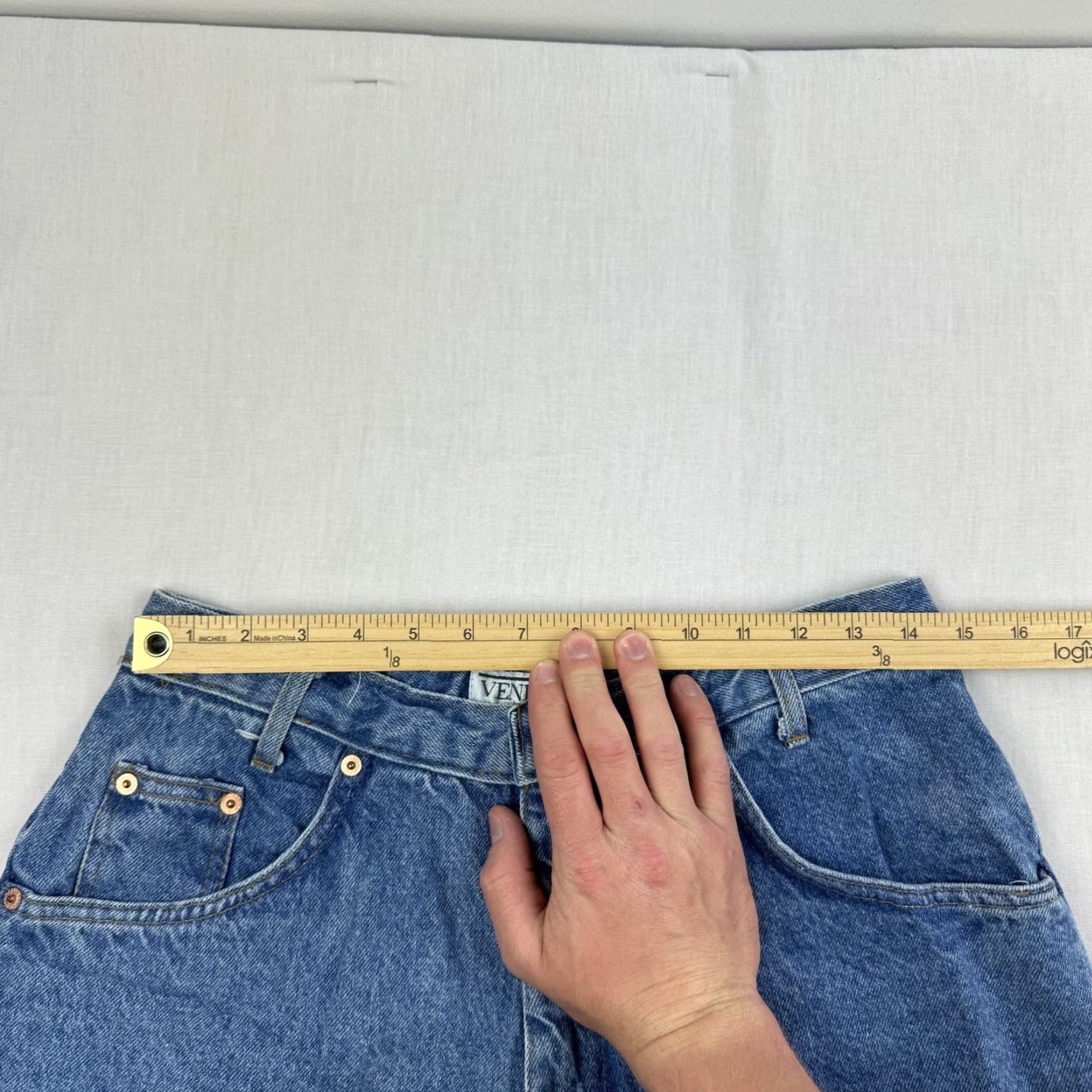 Vintage VINTAGE Venezia Jeans Womens 18 Blue High Waist Mom Jeans 90s NWT USA Made Size 40" / US 18 - 6 Thumbnail