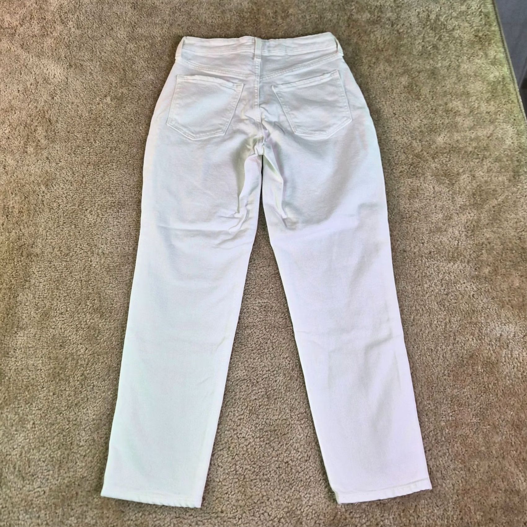 Old Navy Old Navy Womens Jeans White OG Straight High Rise Secret Smooth Pockets Size 2 Size 36" / US 14 / IT 50 - 7 Thumbnail