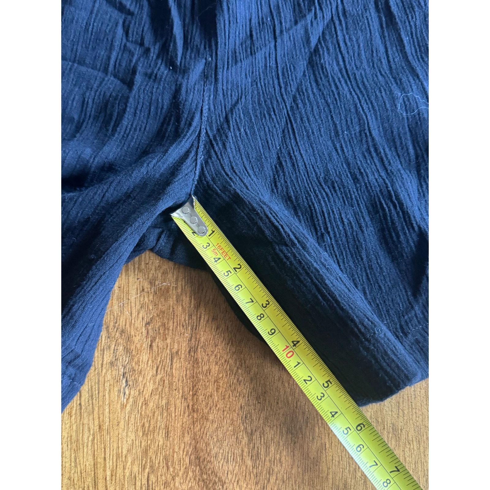 Other Vintage NWT 90s Regina Porter Black Crinkle Shorts Deadstock Size 34" / US 12 / IT 48 - 8 Thumbnail