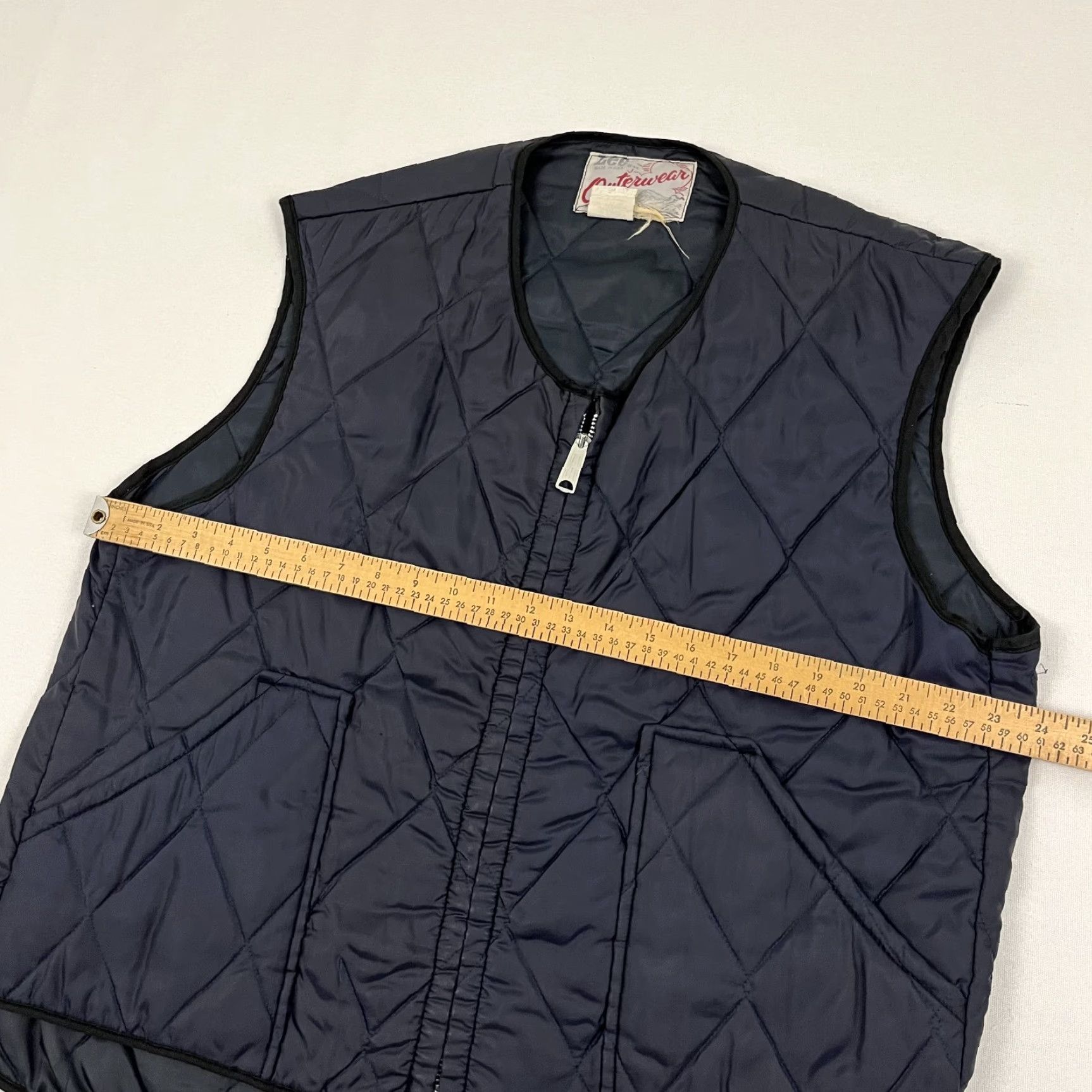 Lee VINTAGE Lee Vest Mens XL Blueish Gray Outerwear Quilted Jacket Made in USA Size US XL / EU 56 / 4 - 4 Thumbnail