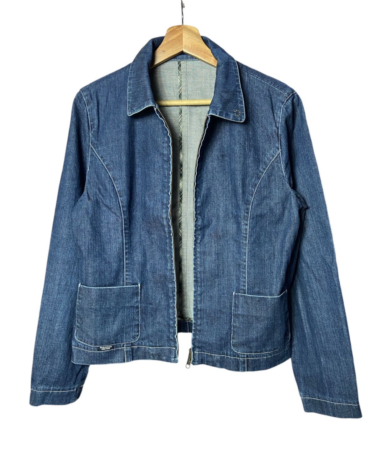 Issey Miyake × Japanese Brand × Mademoiselle Non Non Mademoiselle Non Non Issey Miyake Denim Jacket Size S / US 4 / IT 40 - 2 Thumbnail