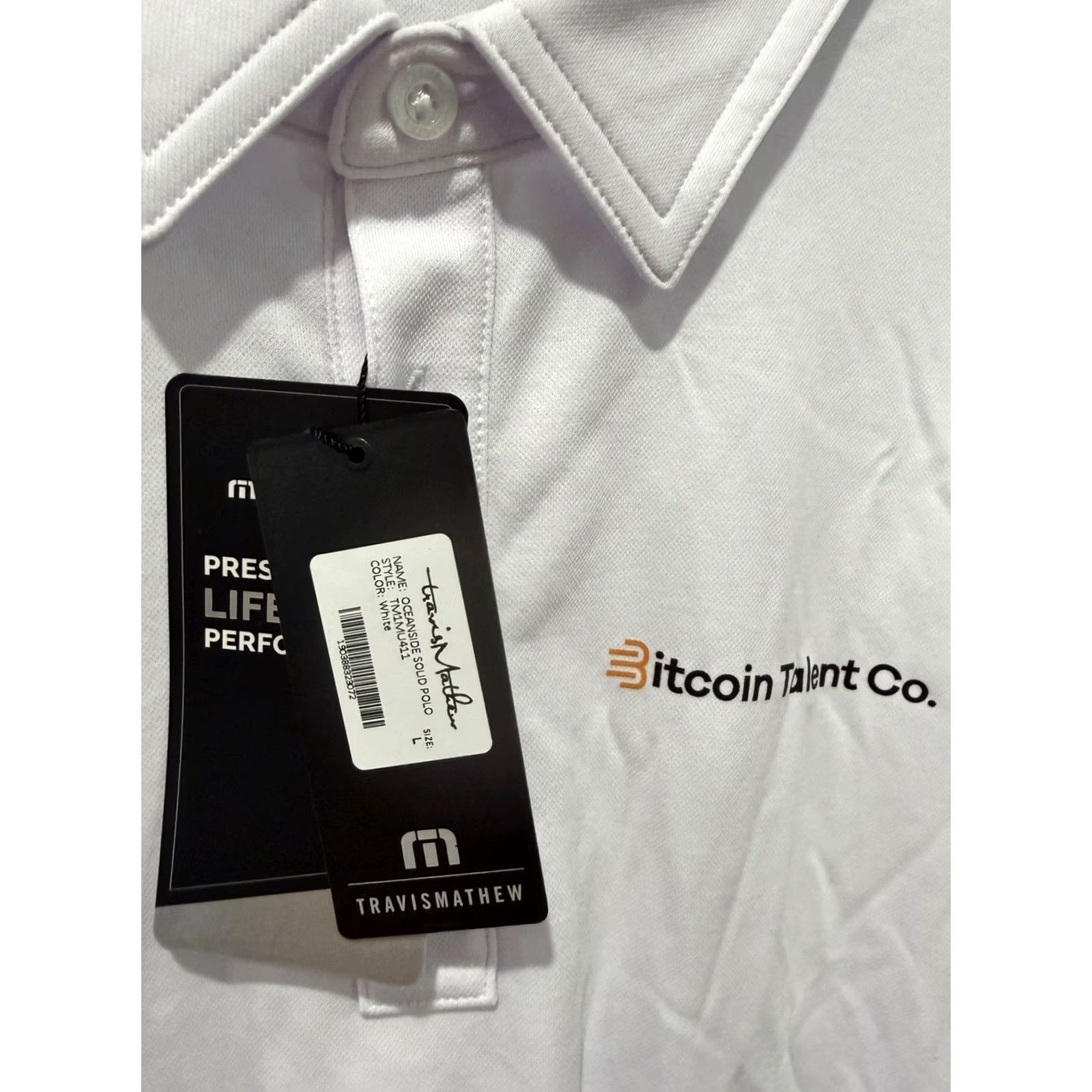 TravisMathew Travis Mathew Polo Shirt Men L White OceanSide Solid Polo Size Large White Bitcoin Talent Co Size US L / EU 52-54 / 3 - 4 Thumbnail