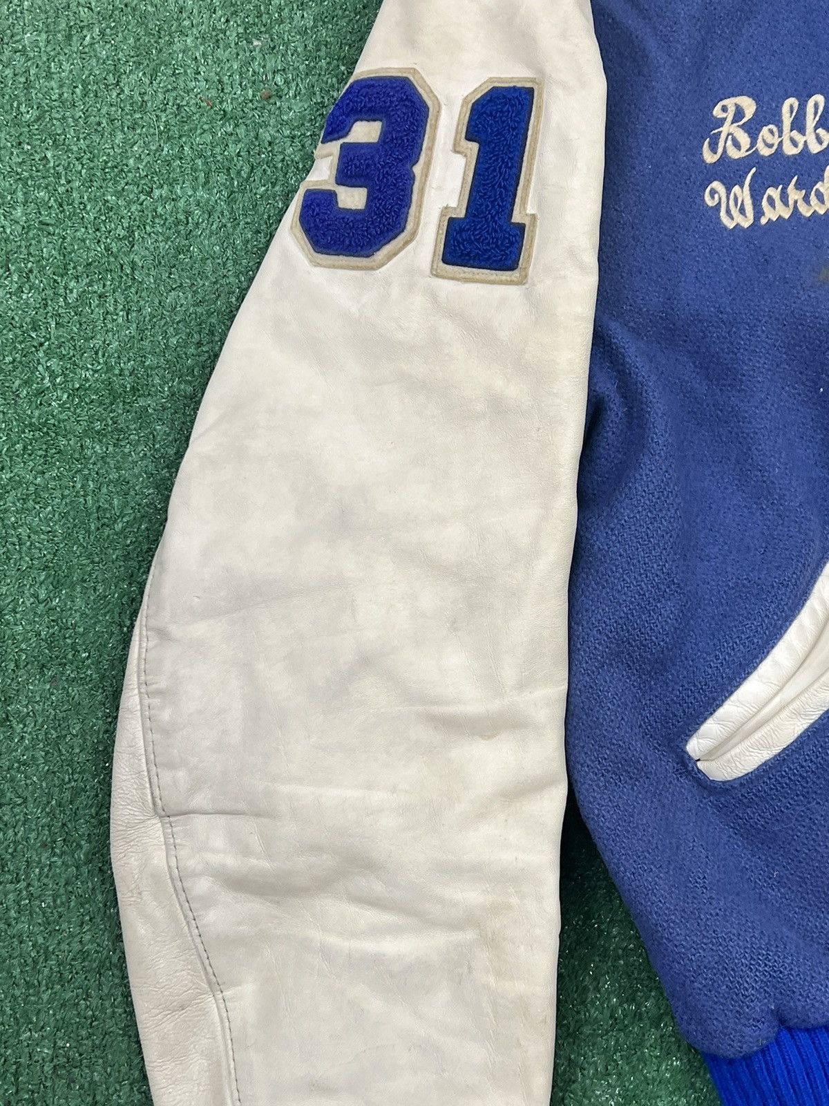 Delong Vintage 80s Varsity Football Letterman Jacket Size ONE SIZE - 4 Thumbnail