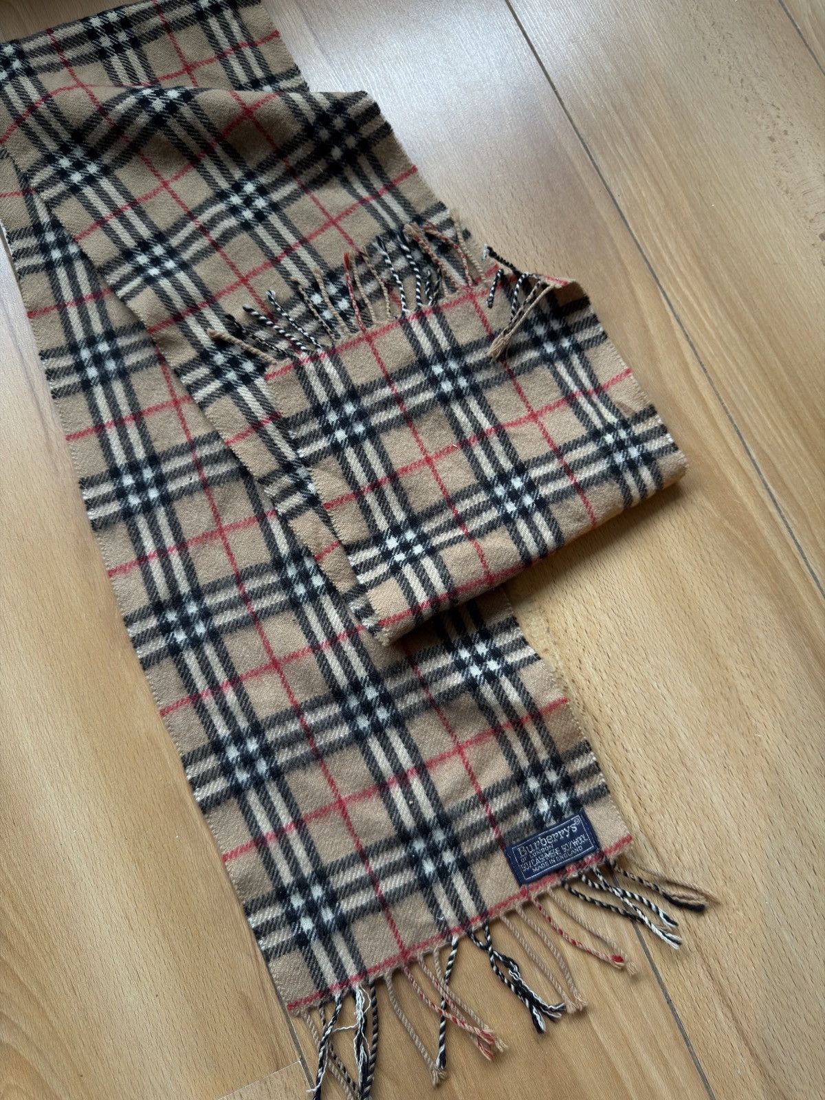 Burberry Burberrys vintage nova check plated scarf wool cashmere Size ONE SIZE - 4 Thumbnail