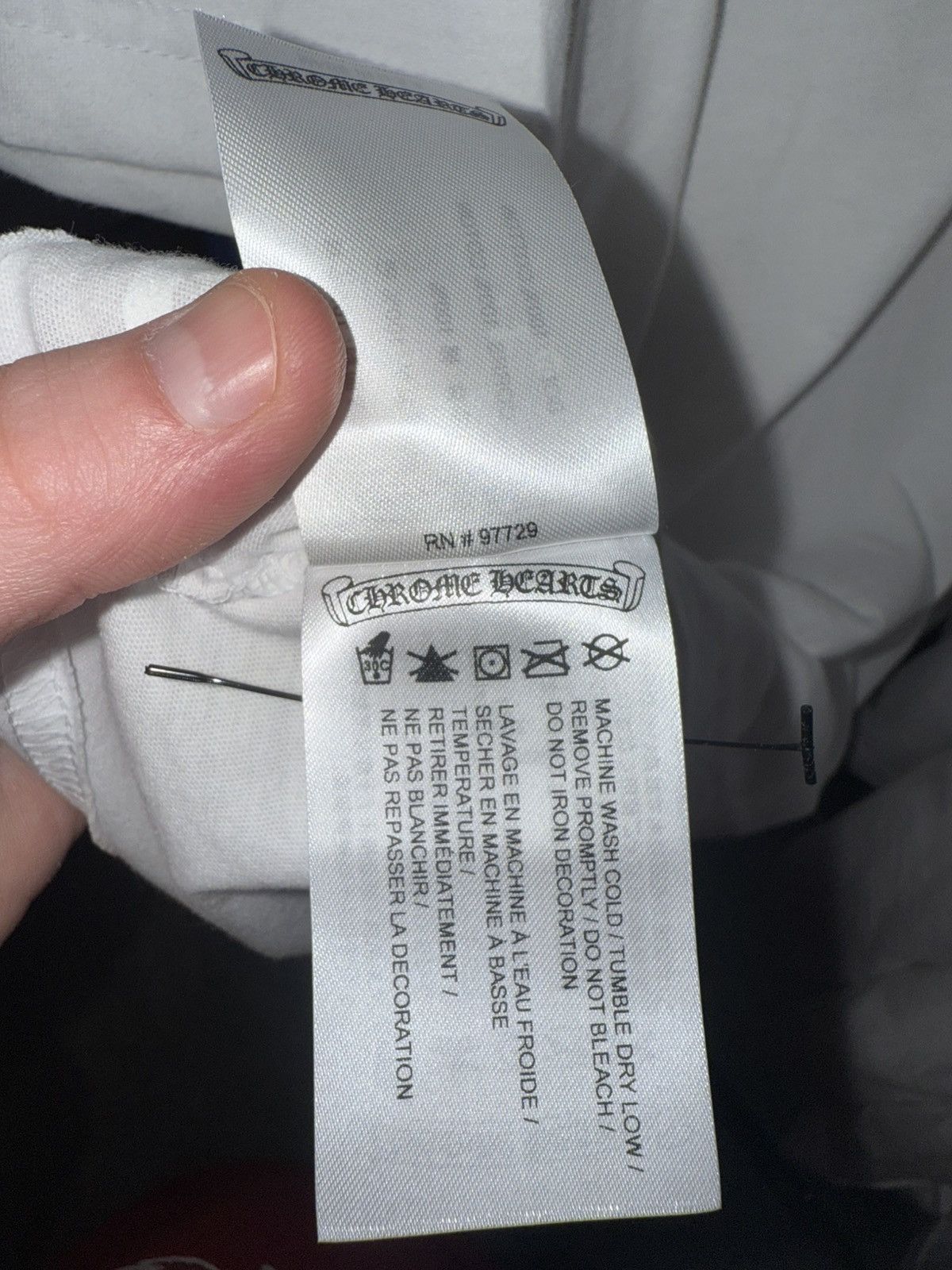 Chrome Hearts Chrome Hearts White Scroll Logo Pocket S/s Size US L / EU 52-54 / 3 - 5 Thumbnail