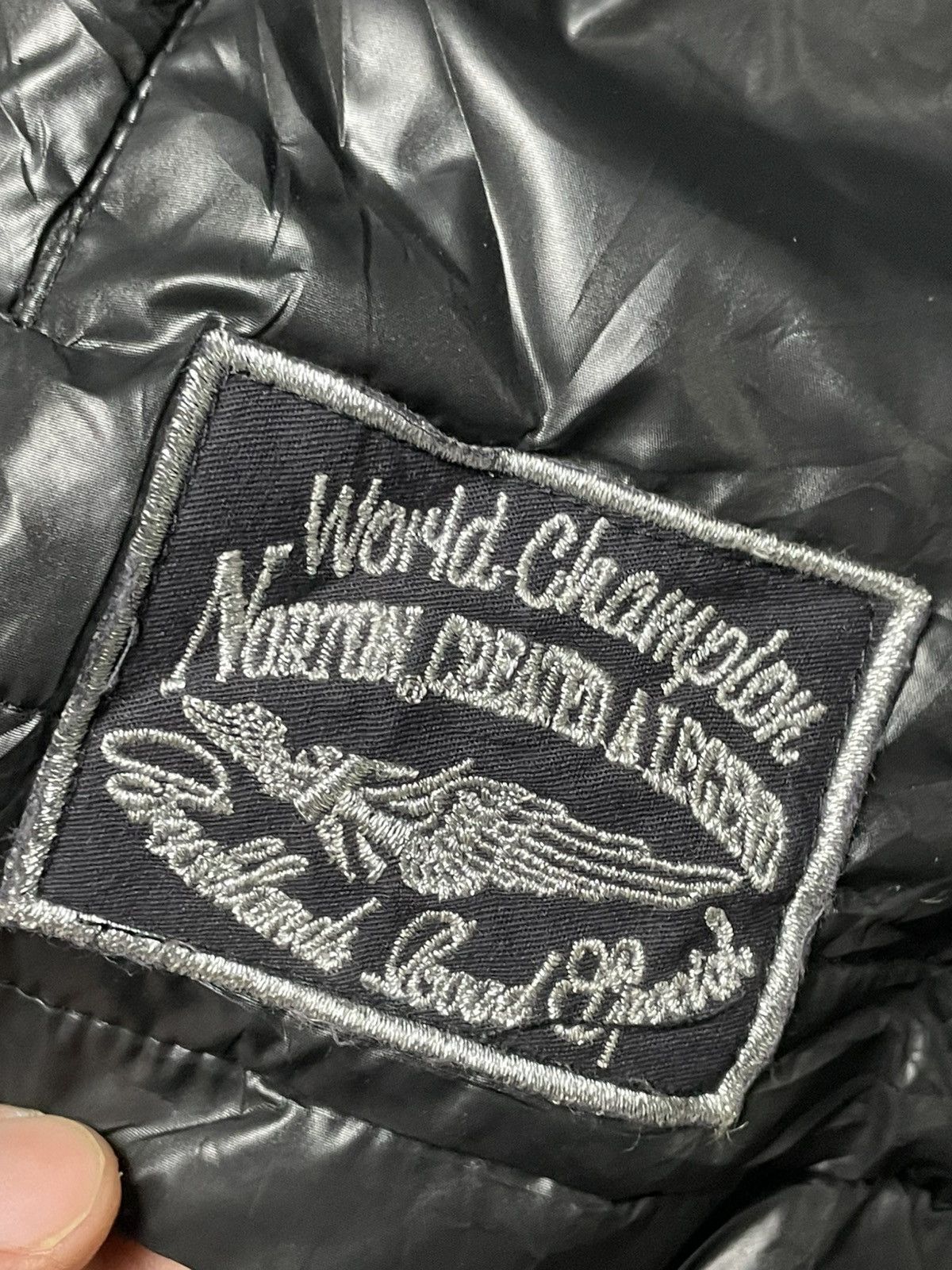 Japanese Brand × Norton × Vintage NORTON Embroidered Biker Leather Jacket (134) Size US XXS / EU 40 - 11 Thumbnail