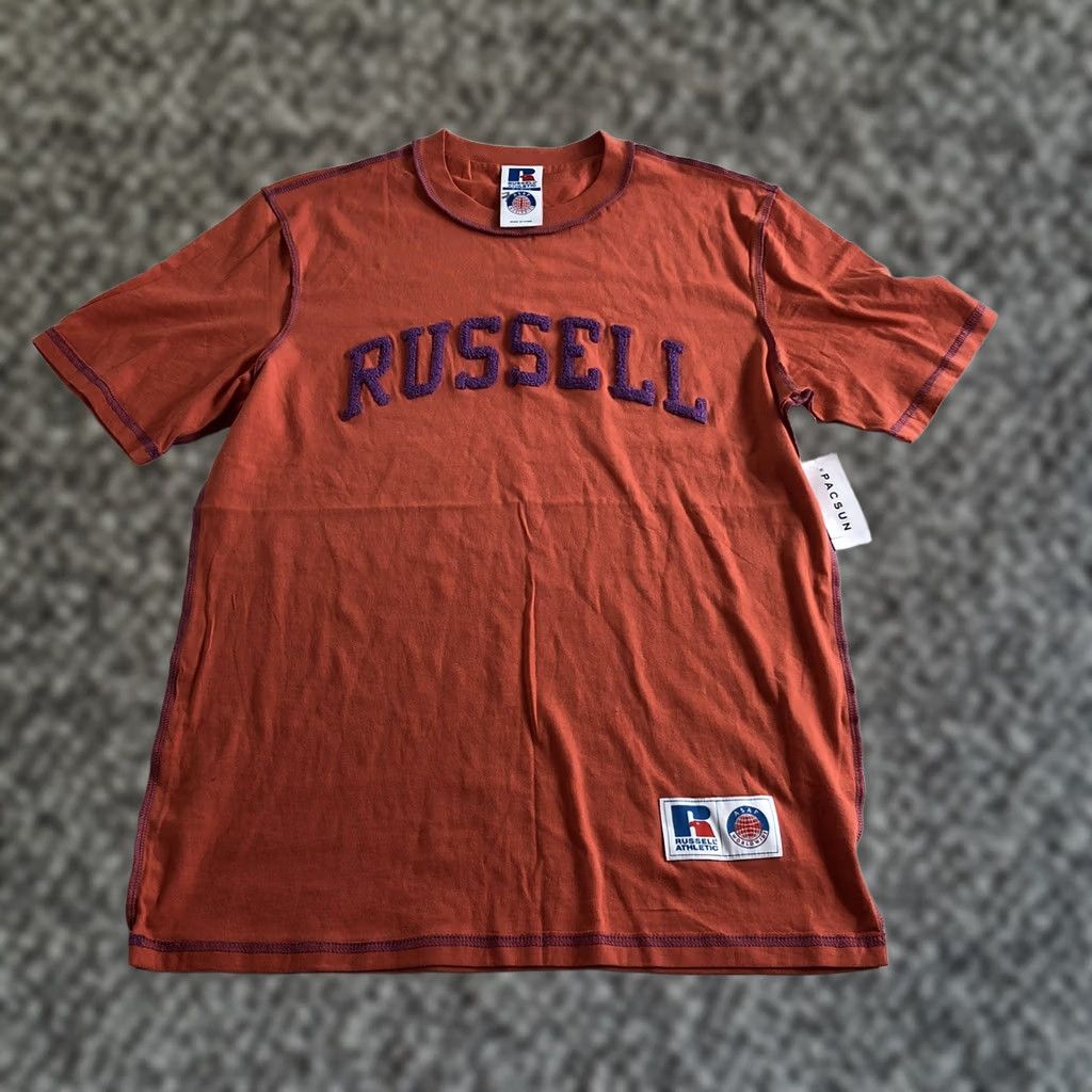 Russell Athletic VINTAGE Russell Athletic T-Shirt Crewneck Mens Small Orange 90s NWT Size US S / EU 44-46 / 1 - 1 Thumbnail