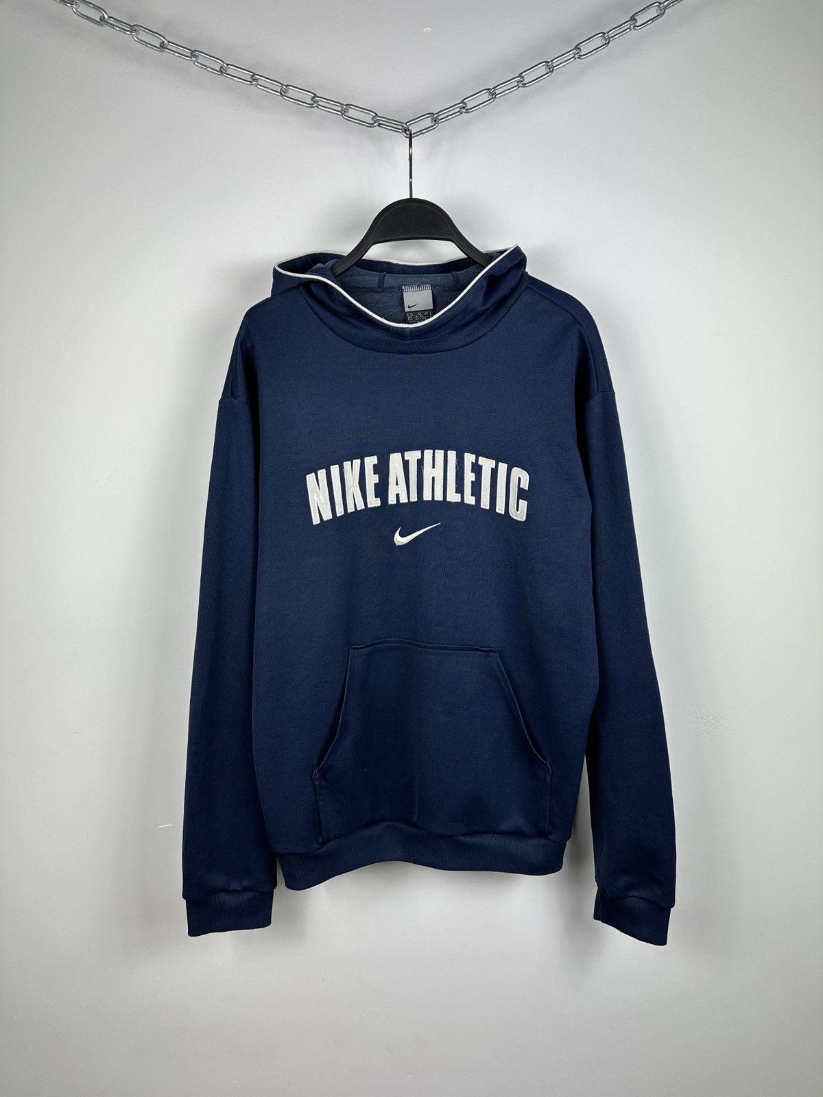 Nike × Vintage Vintage Y2K Nike Athletic Embroidery Logo Distressed Hoodie Size US S / EU 44-46 / 1 - 1 Thumbnail