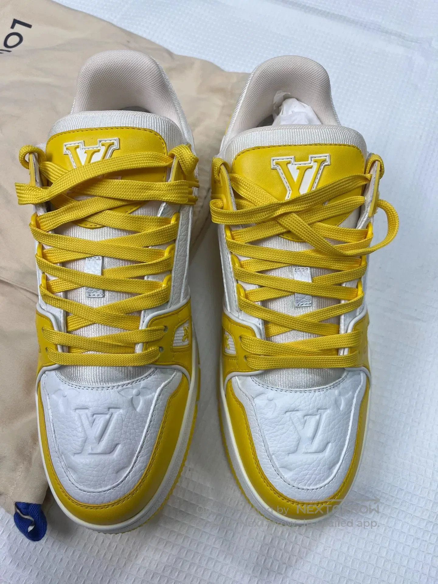 Louis Vuitton Louis Vuitton LV Trainer White Yellow Sneakers. Size US 8 / EU 41 - 1 Thumbnail