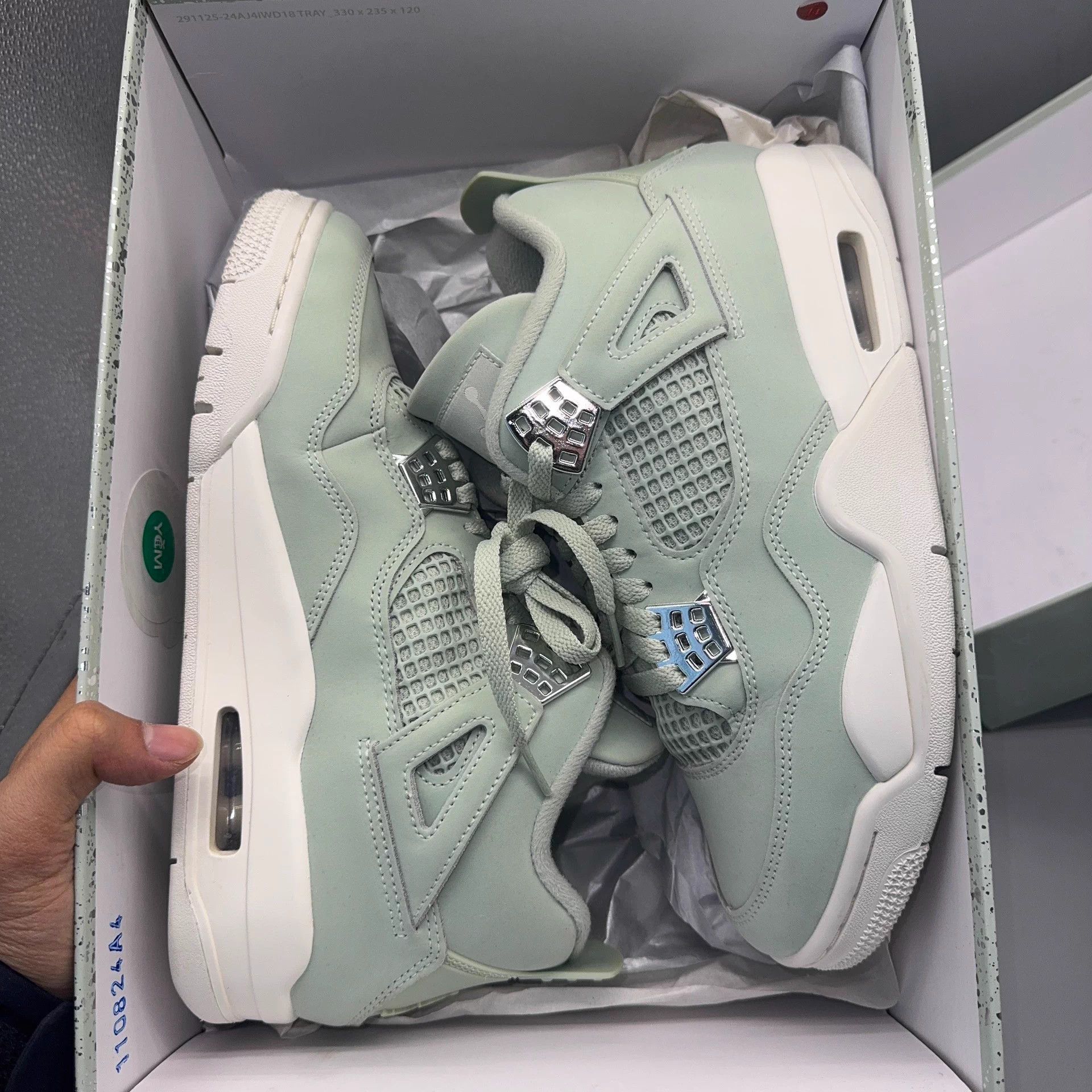 Jordan Brand Jordan AJ4 Green Beige 40.5 Size US 7.5 / EU 40-41 - 6 Thumbnail