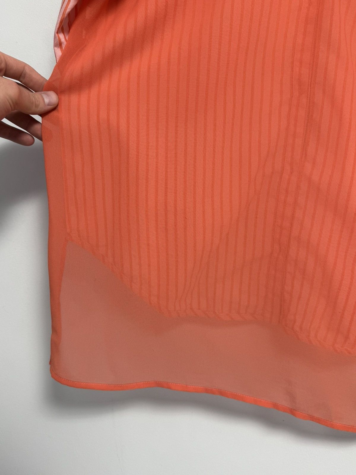 Sandro Sandro Women’s Pink Orange Striped Blouse Tunic 3/4 Sleeve Size XS / US 0-2 / IT 36-38 - 15 Thumbnail