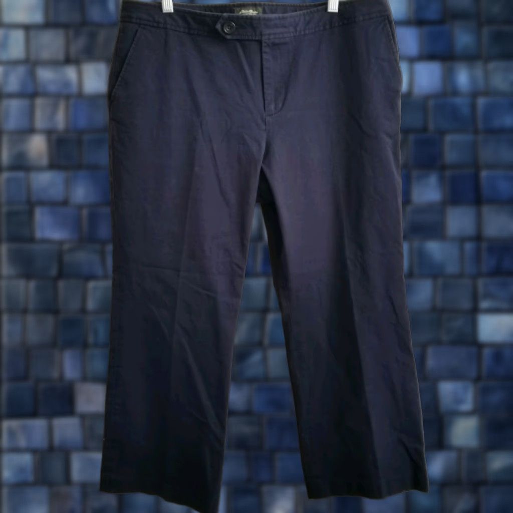 Eddie Bauer VINTAGE Eddie Bauer Mercer Fit Women's Navy Blue Slack Career Pants Size 16 Petite Size 38" / US 16 / IT 52 - 1 Thumbnail