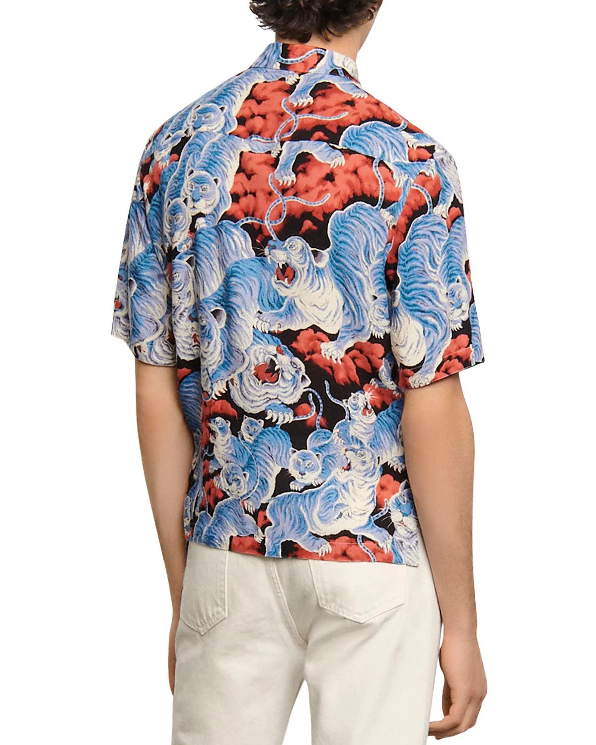 Sandro Sandro Paris Tiger Casual Short Sleeve Button-Up Shirt Size US XXL / EU 58 / 5 - 2 Thumbnail