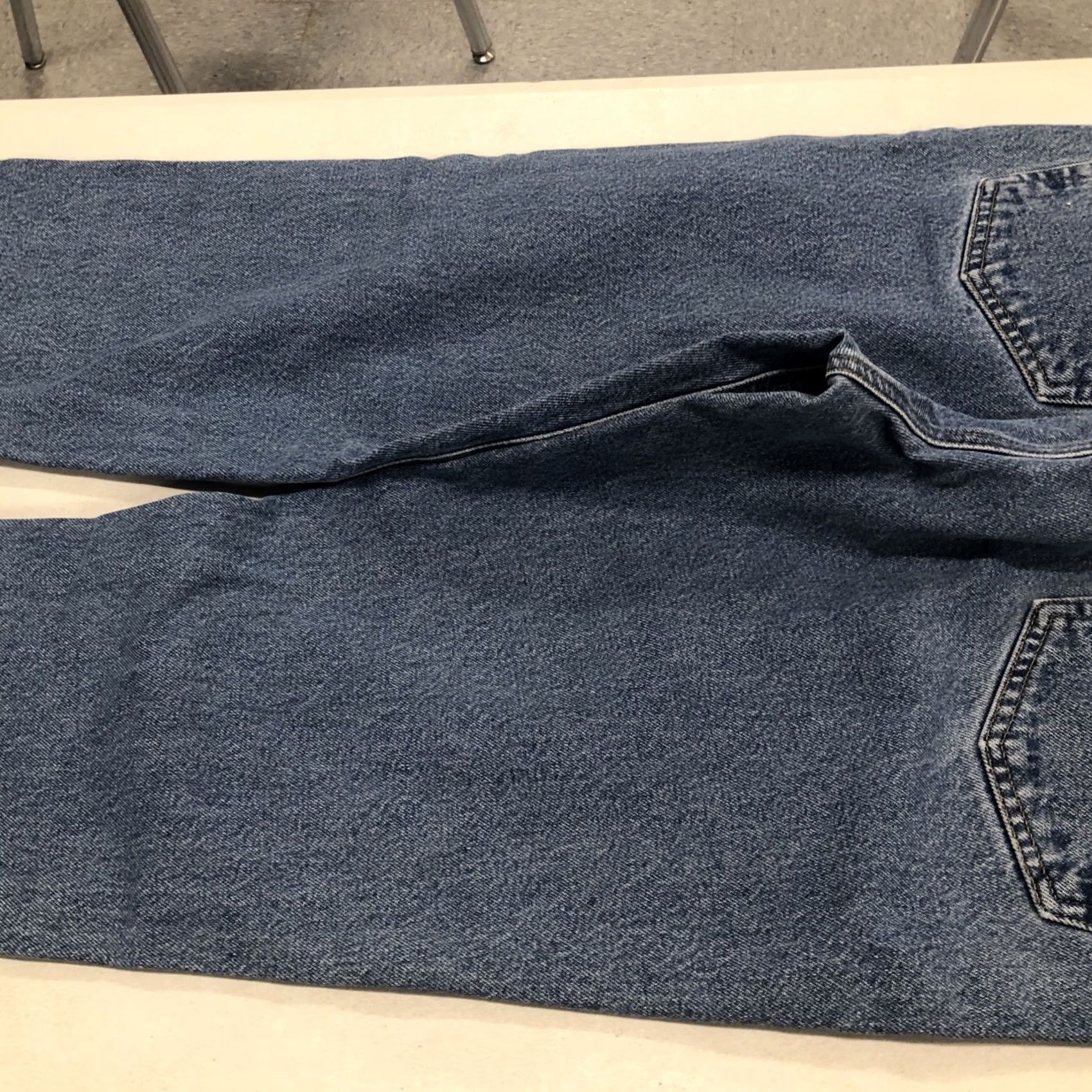 Carhartt VINTAGE Carhartt Jeans 35X28 Blue Denim 5-Pocket Relaxed Straight Mid Rise USA 90s Grunge Hip Hop Logo Mens Size US 35 - 7 Thumbnail