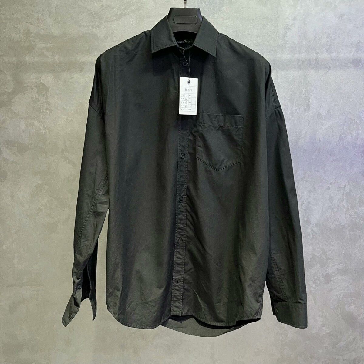 Balenciaga Balenciaga Black Point Collar Long Sleeve Shirt Size US S / EU 44-46 / 1 - 1 Thumbnail