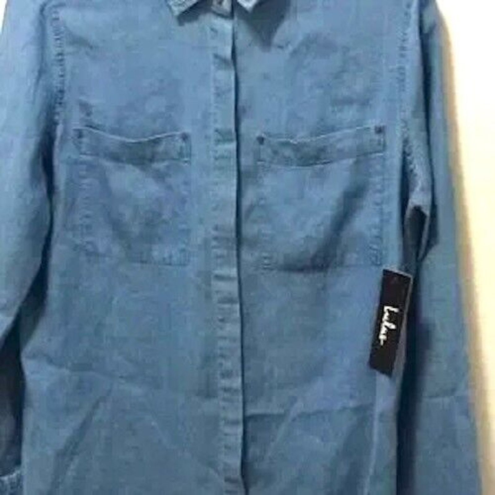 Other Lulus Womens Blue Chambray Streetwear Shirt Sz Med. NWT Size M / US 6-8 / IT 42-44 - 5 Thumbnail