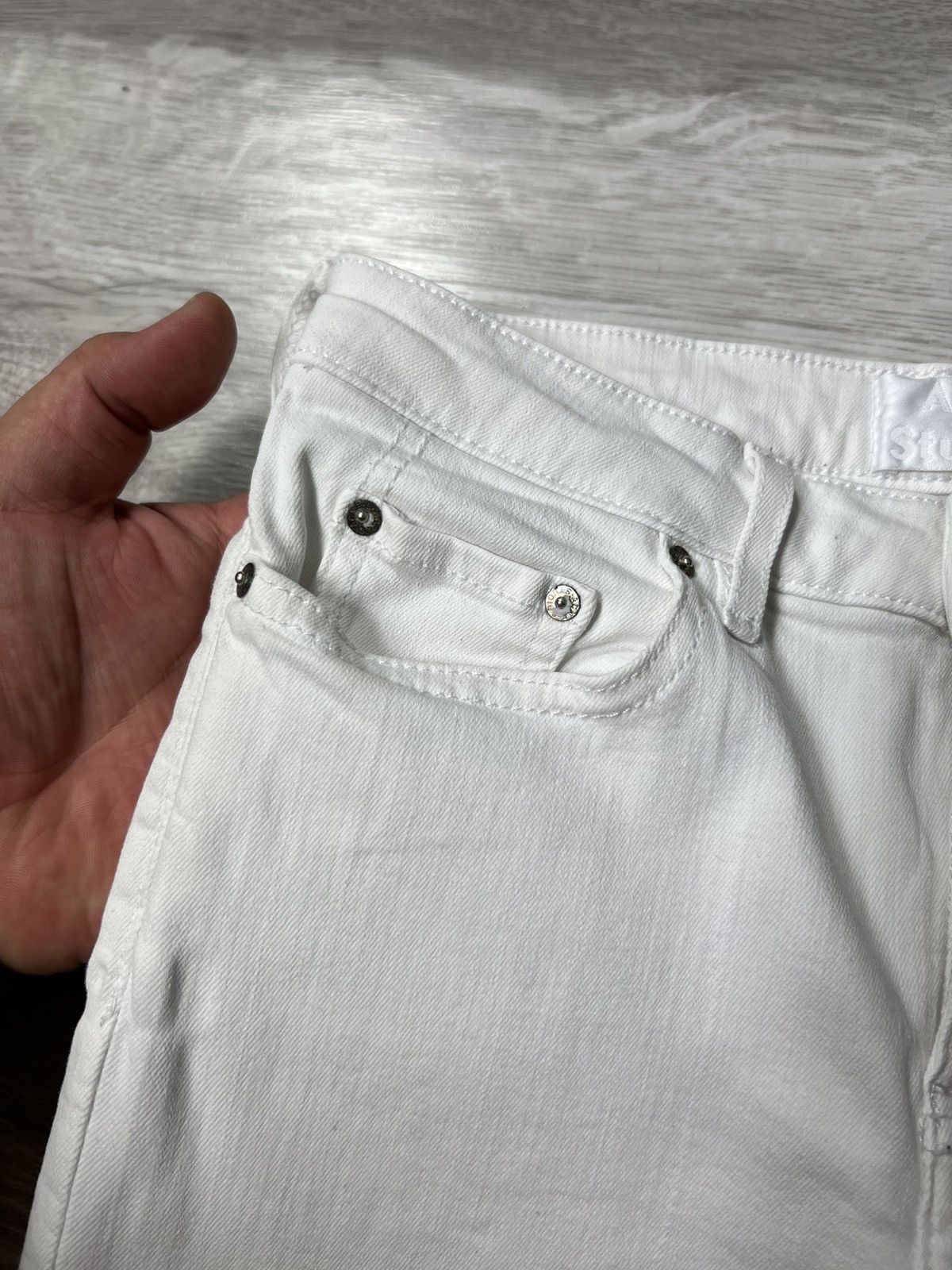 Acne Studios Acne Studios Skin 5 Optic White Jeans Denim Pants Skinny Size 25" / US 0 / IT 36 - 6 Thumbnail