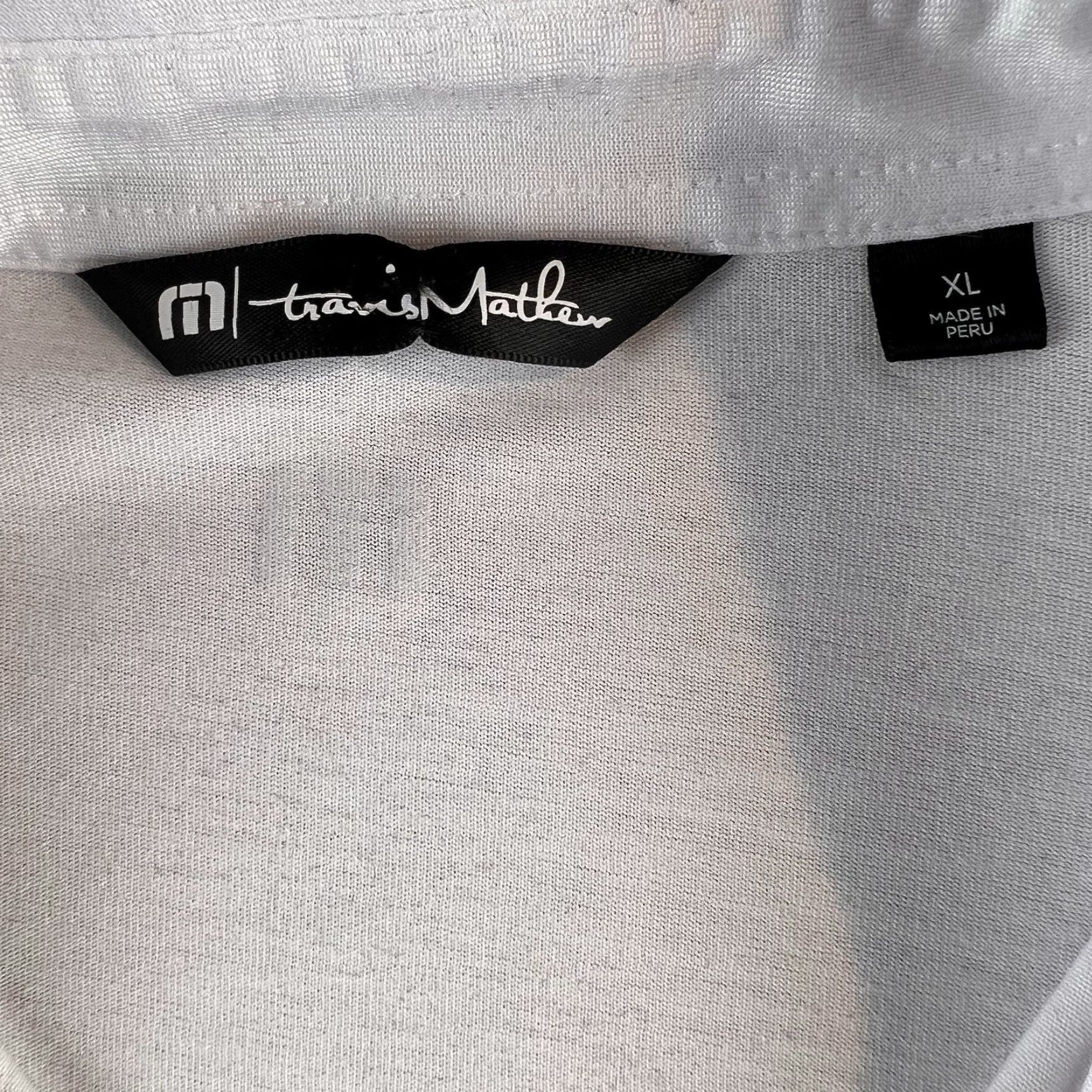 TravisMathew Travis Mathew Polo Mens XL White River Rafter Pima Cotton Pitt Logo Preppy Size US XL / EU 56 / 4 - 5 Thumbnail