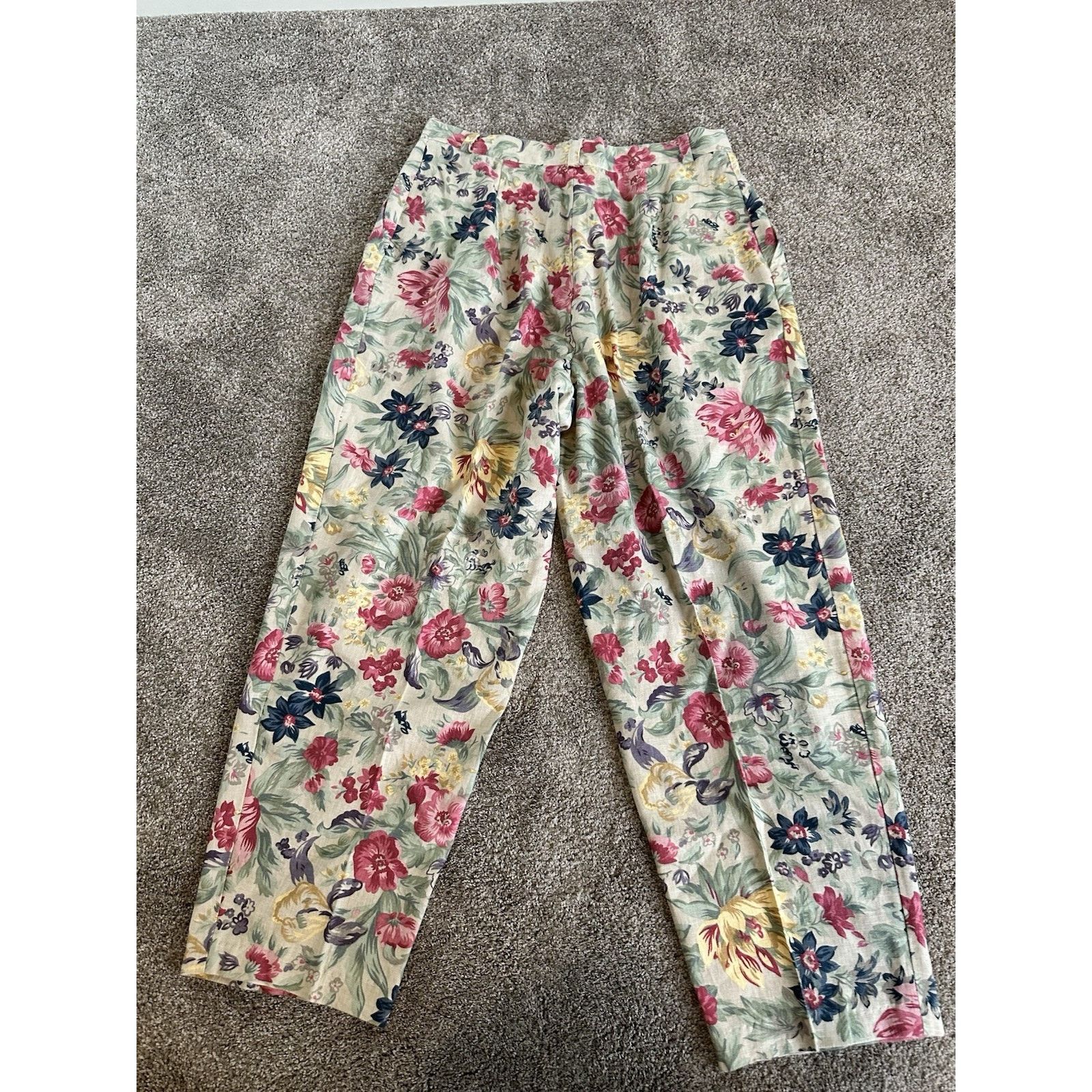 Talbots Talbots Vtg Women's 16 Pleated Pants LINEN Cottagecore Size 38" / US 16 / IT 52 - 7 Thumbnail