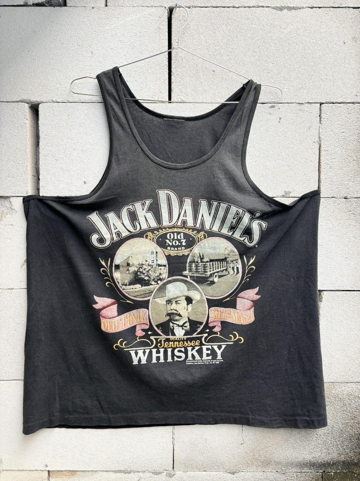 Vintage Thrashed Distressed 80s Faded JACK DANIEL’S Tank Tops Grunge Size US XXL / EU 58 / 5 - 1 Thumbnail