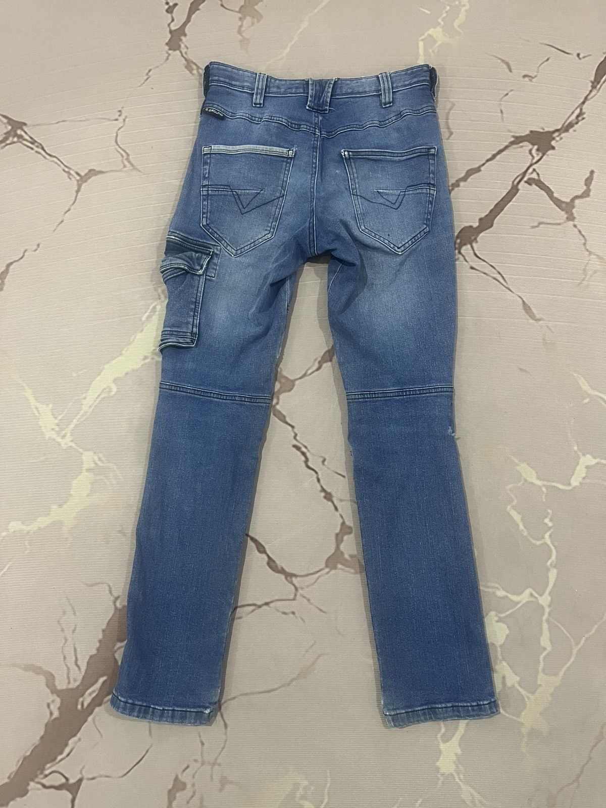 Japanese Brand G.Ground Cargo Denim Jeans Distressed Repair Streetwear Size US 28 / EU 44 - 11 Thumbnail