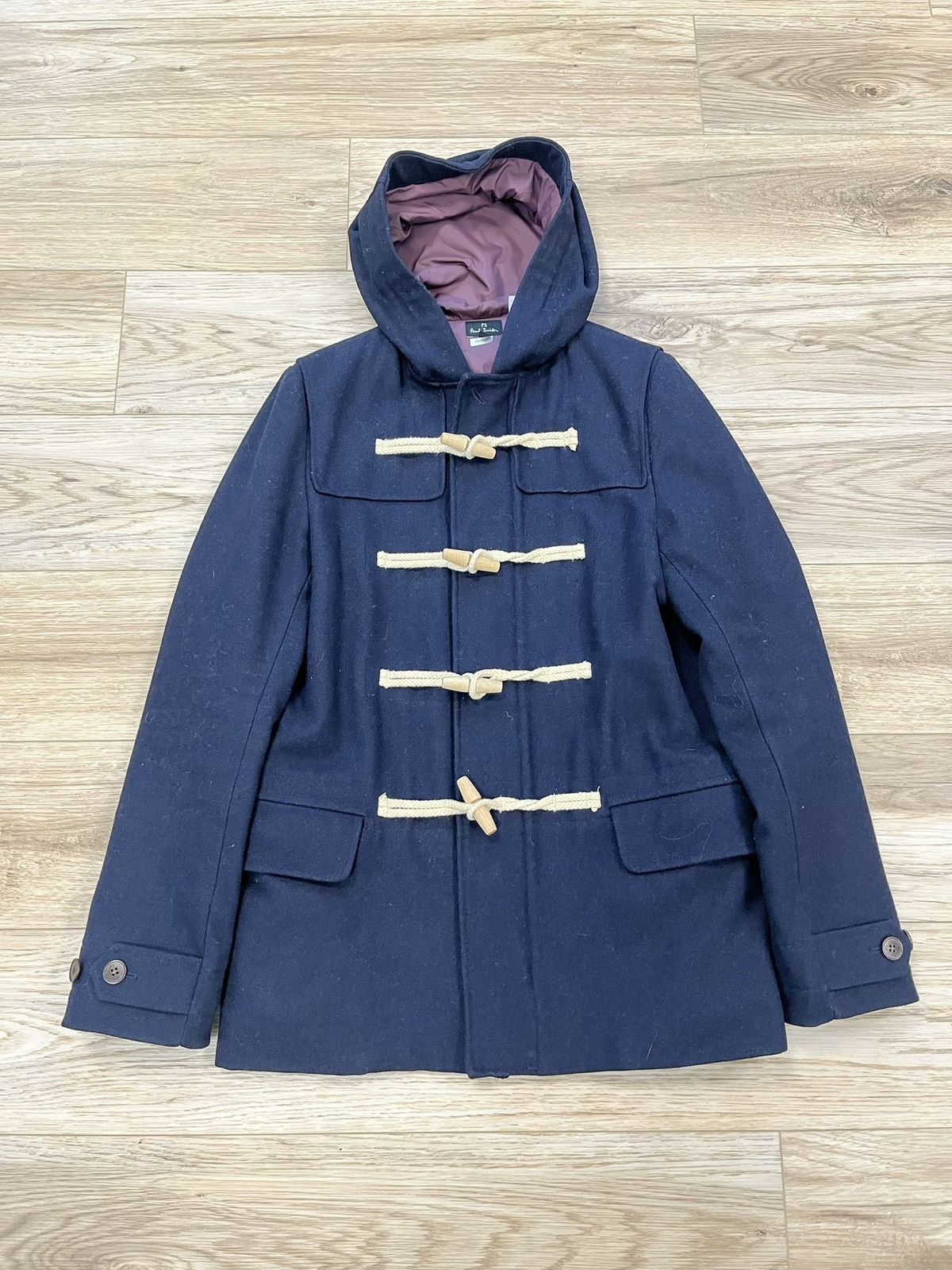 Paul Smith PS Paul Smith Men's Navy Wool Duffle Coat Size Small EUC Size US S / EU 44-46 / 1 - 1 Thumbnail